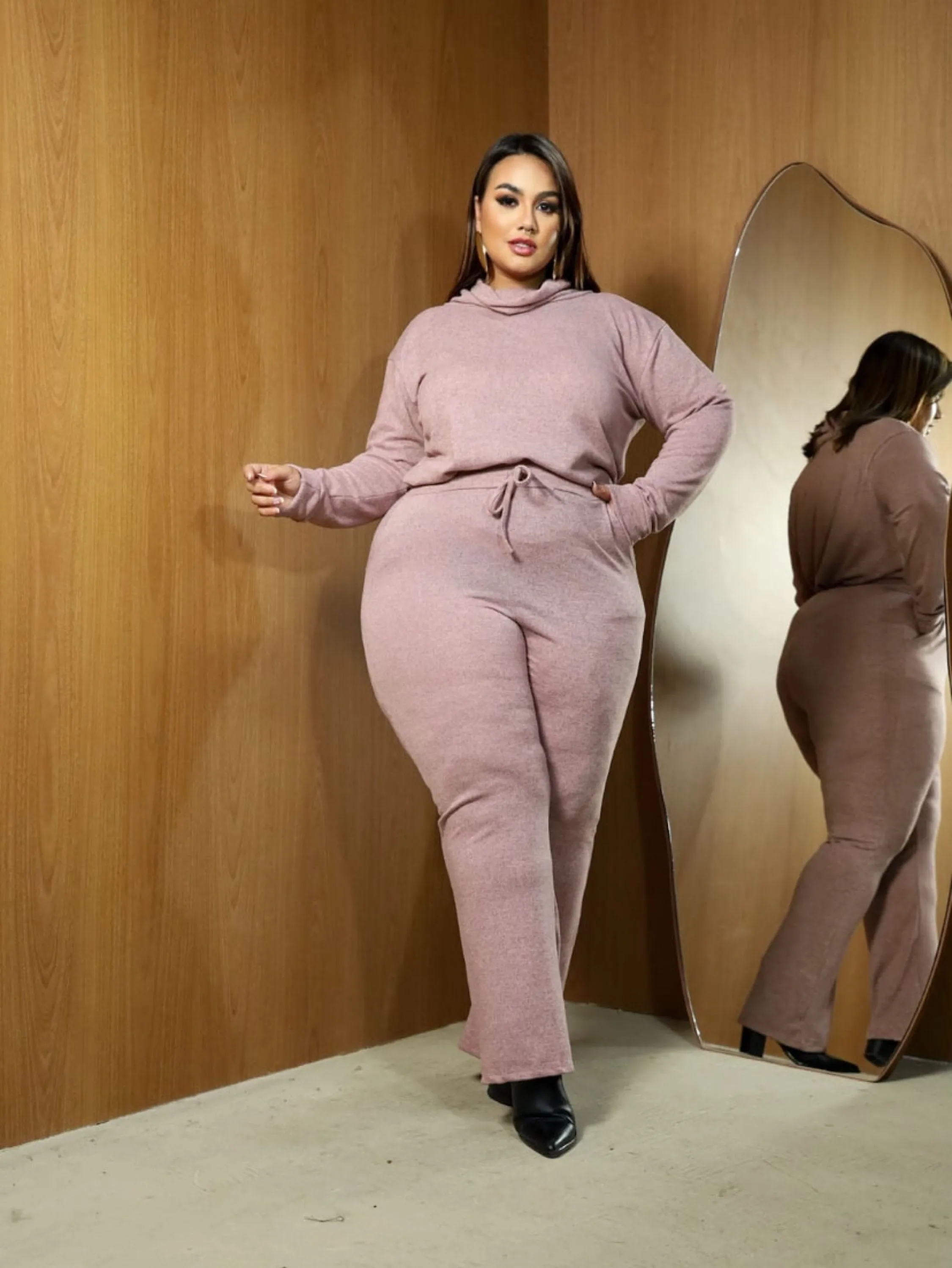 Conjunto lanzinha gola Plus Size