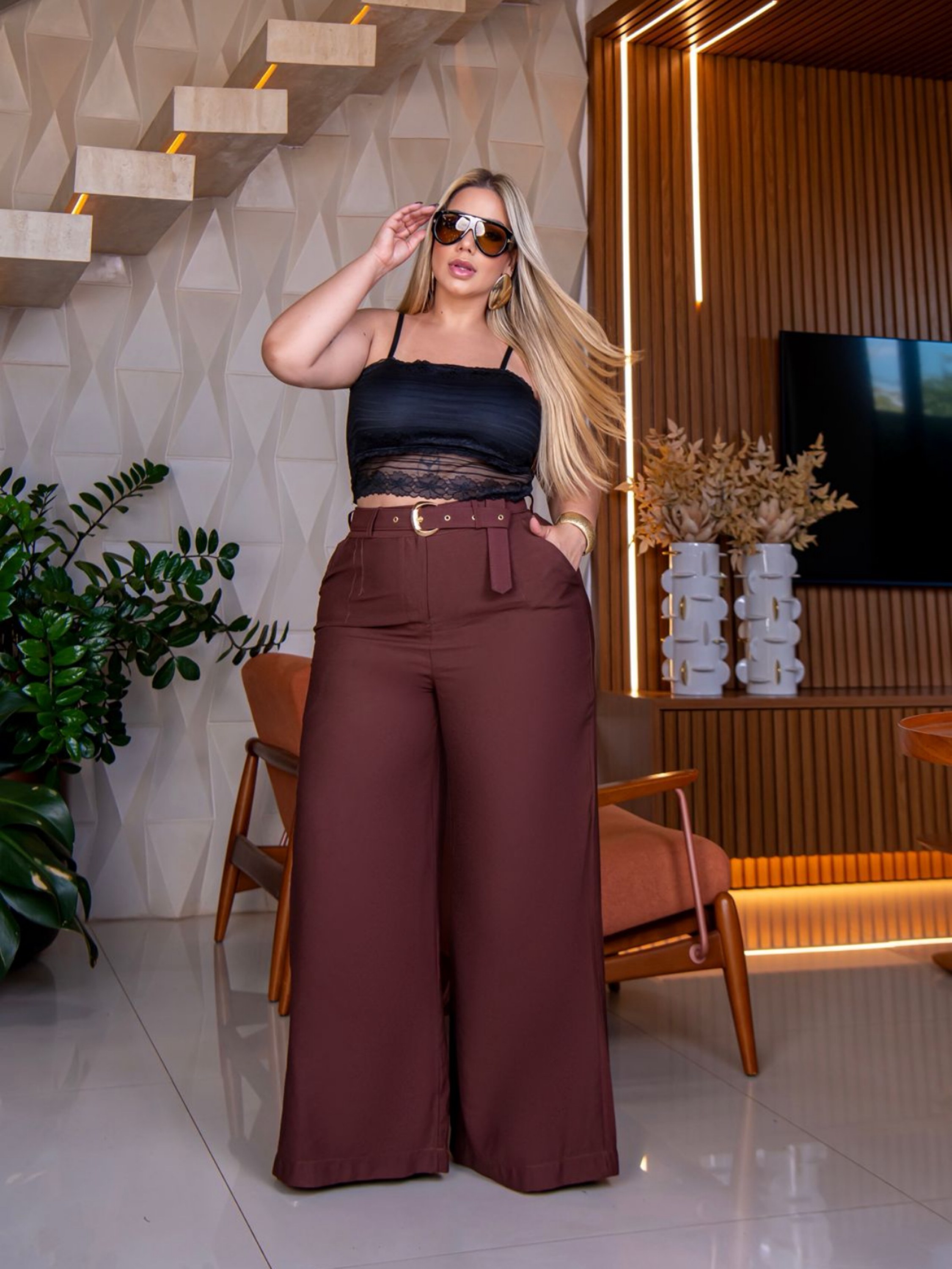 Calça pantalona Juliana Plus Size