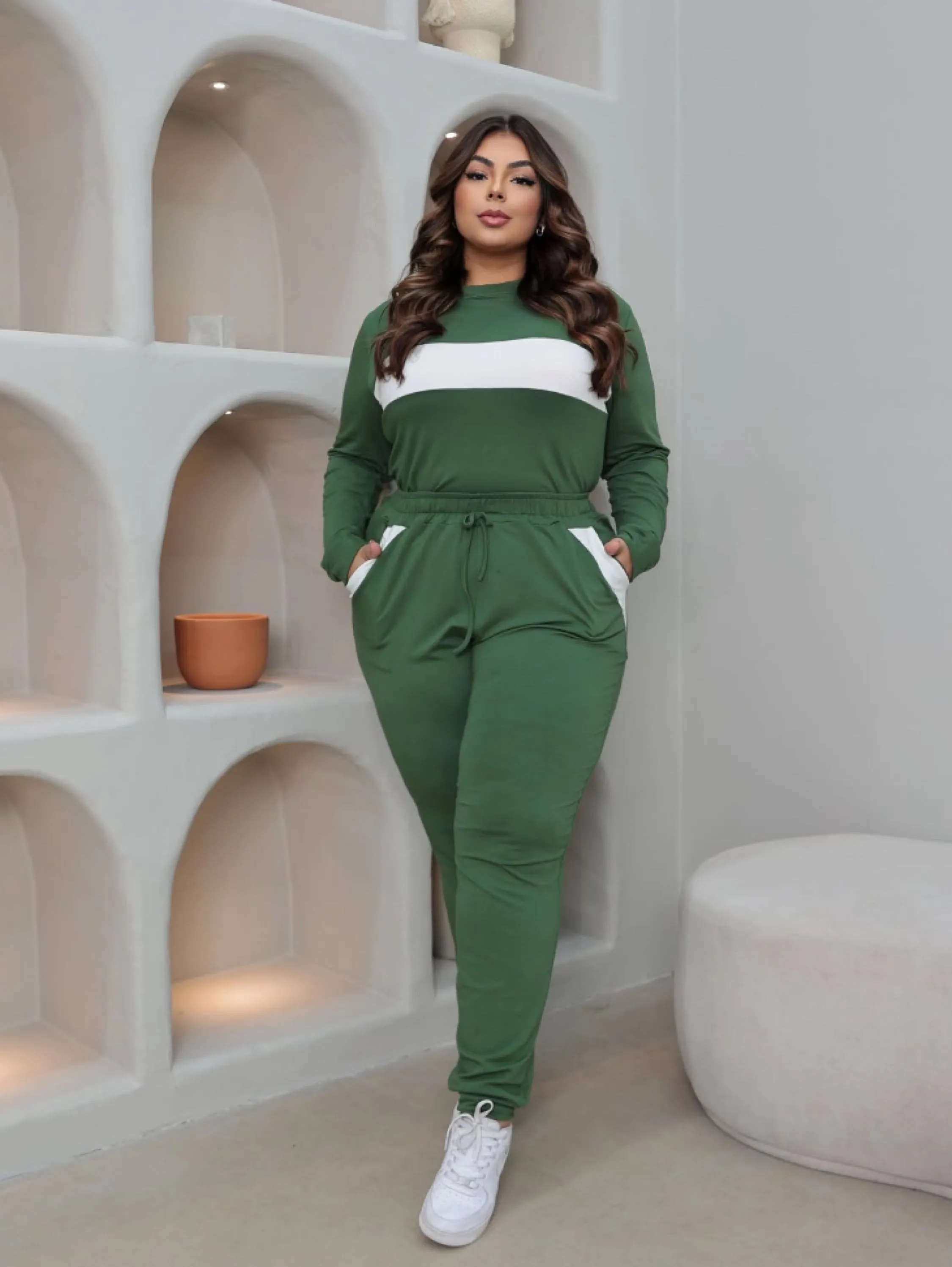 Conjunto moletinho Alice Plus Size