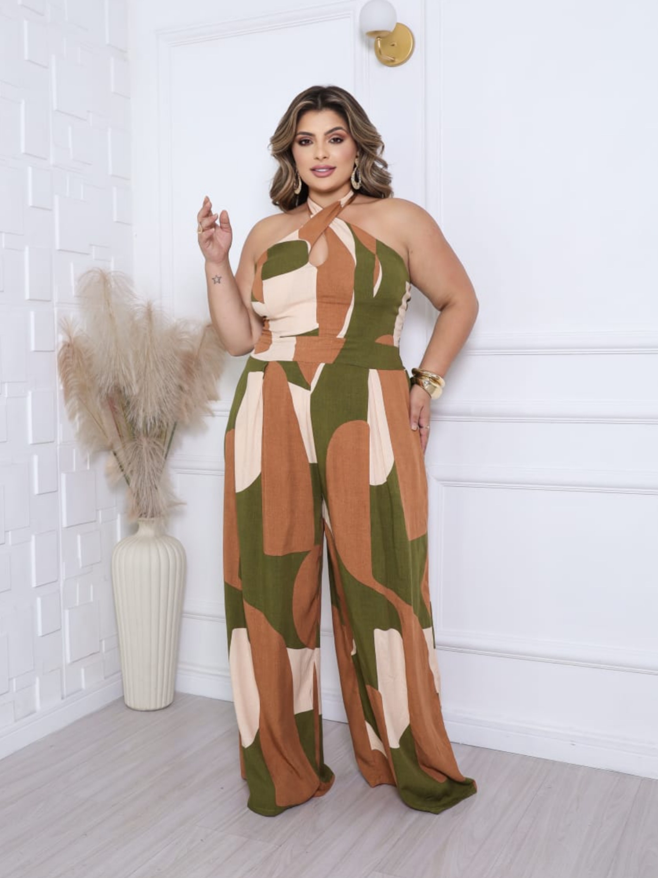 Macacão longo Pilar Plus Size