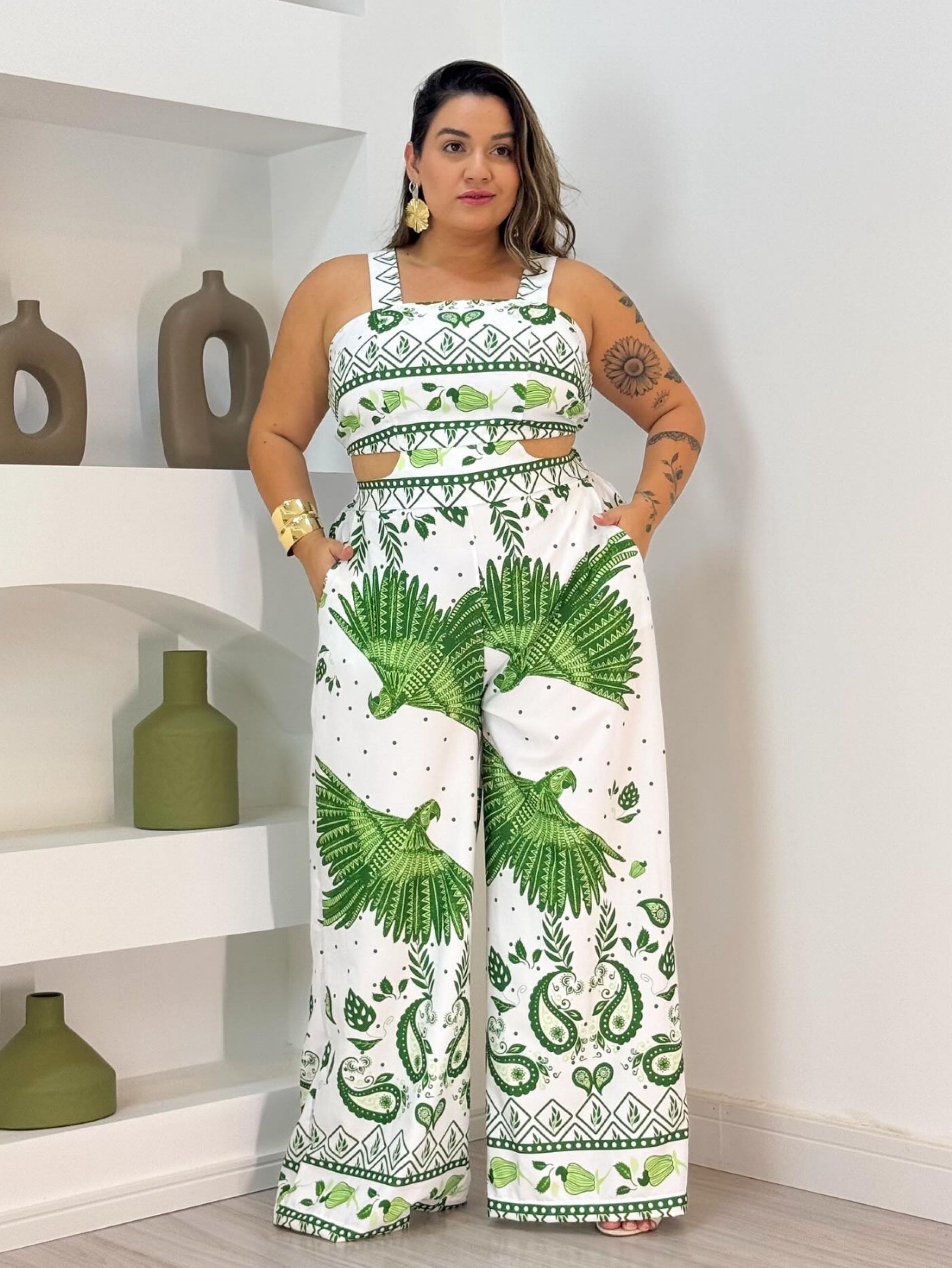 Macacão longo Rebeca Plus Size