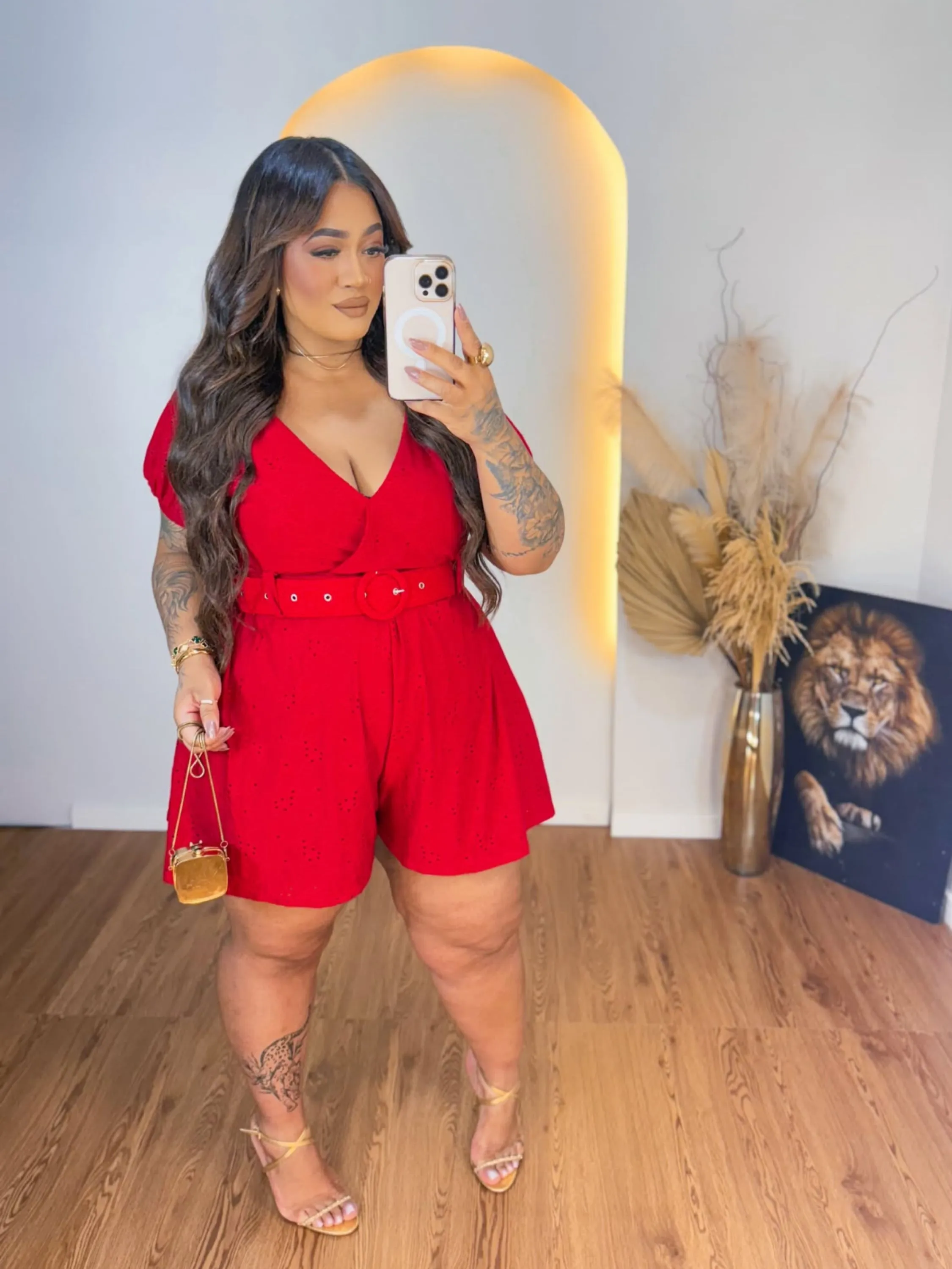 Vestido macaquinho Antonella Plus Size