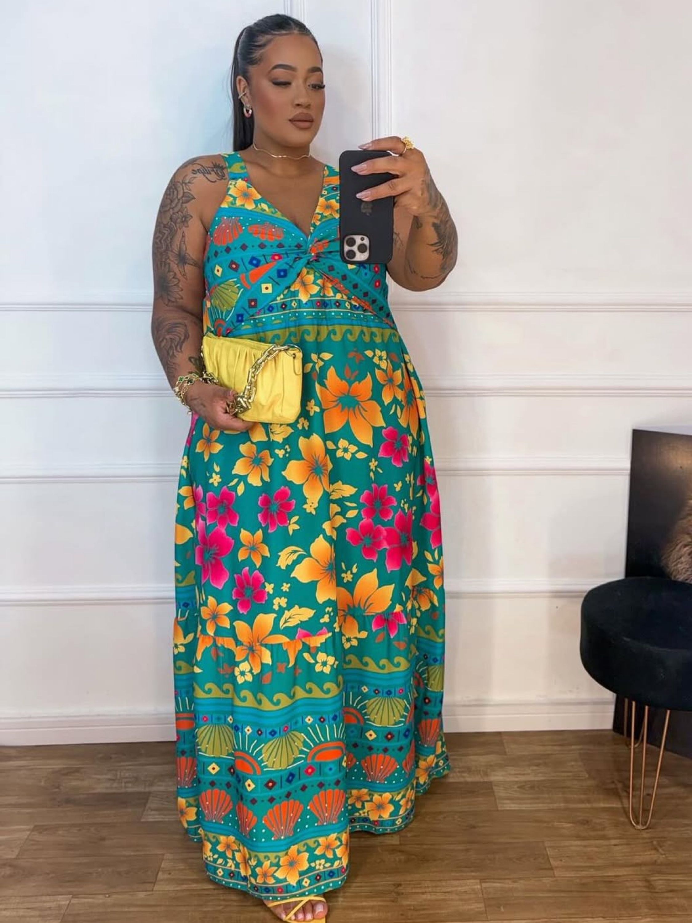 Vestido longo nó farm Plus Size