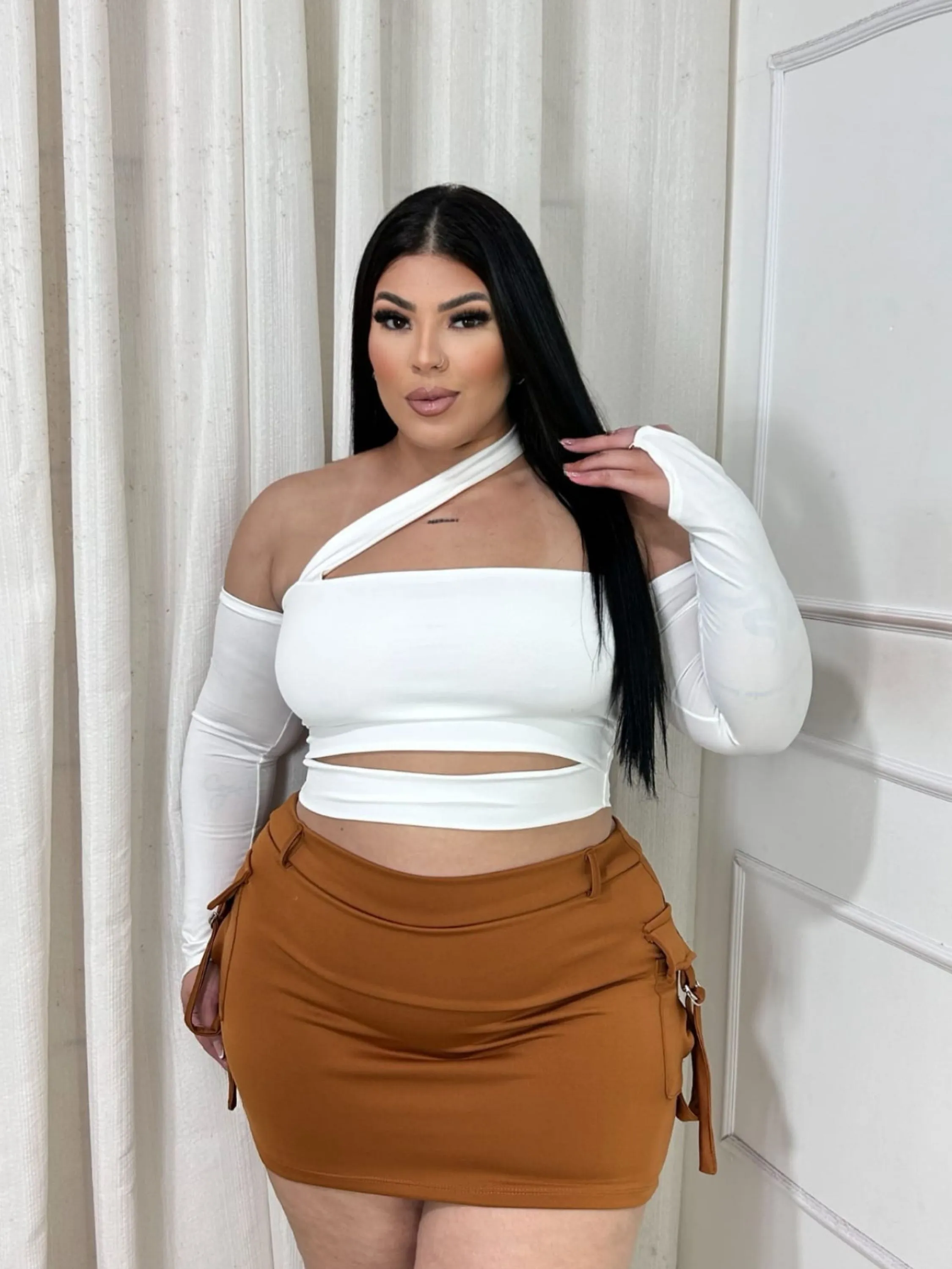 Shorts saia cargo Plus Size
