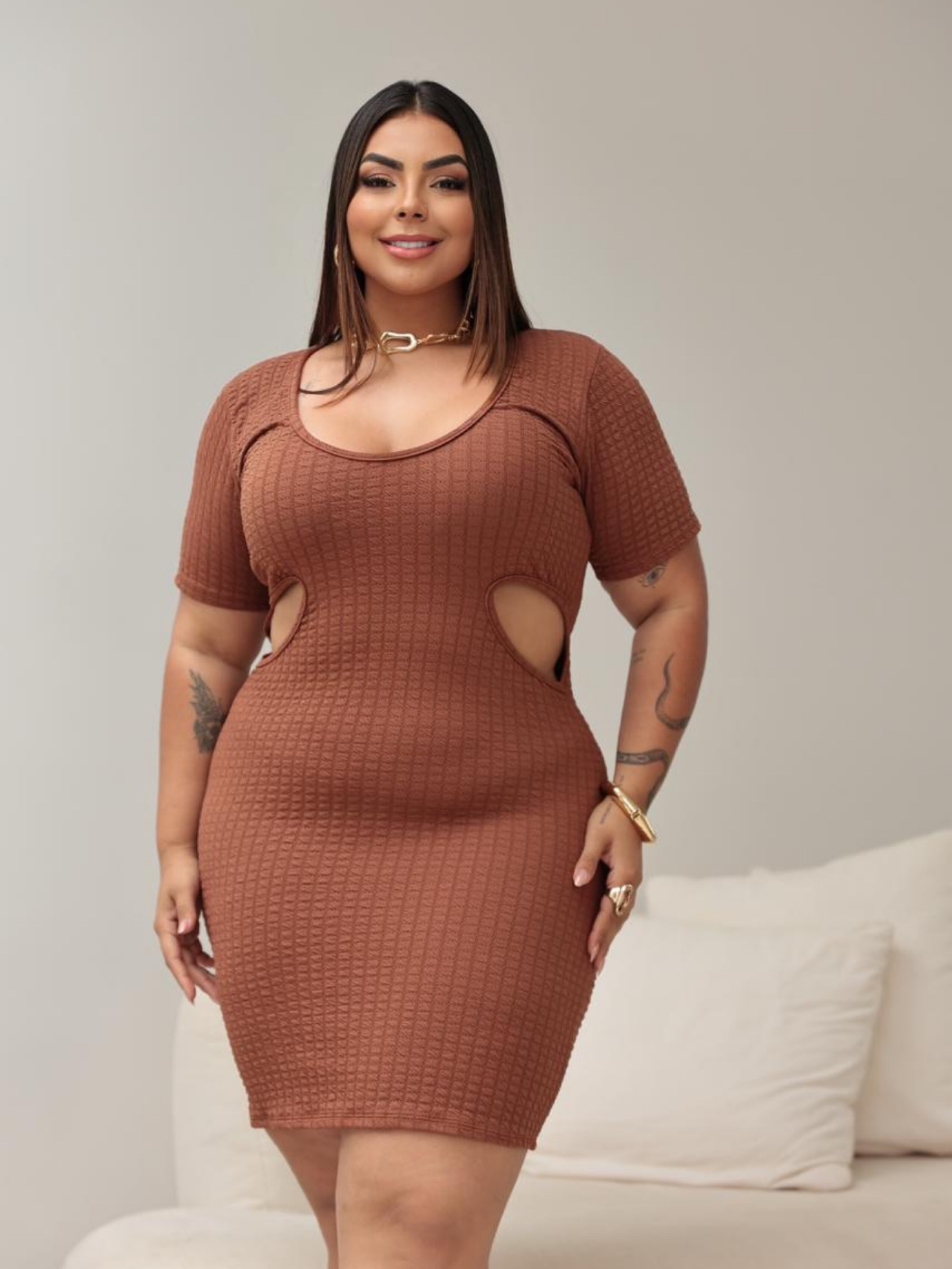 Vestido Lola anarruga Plus Size