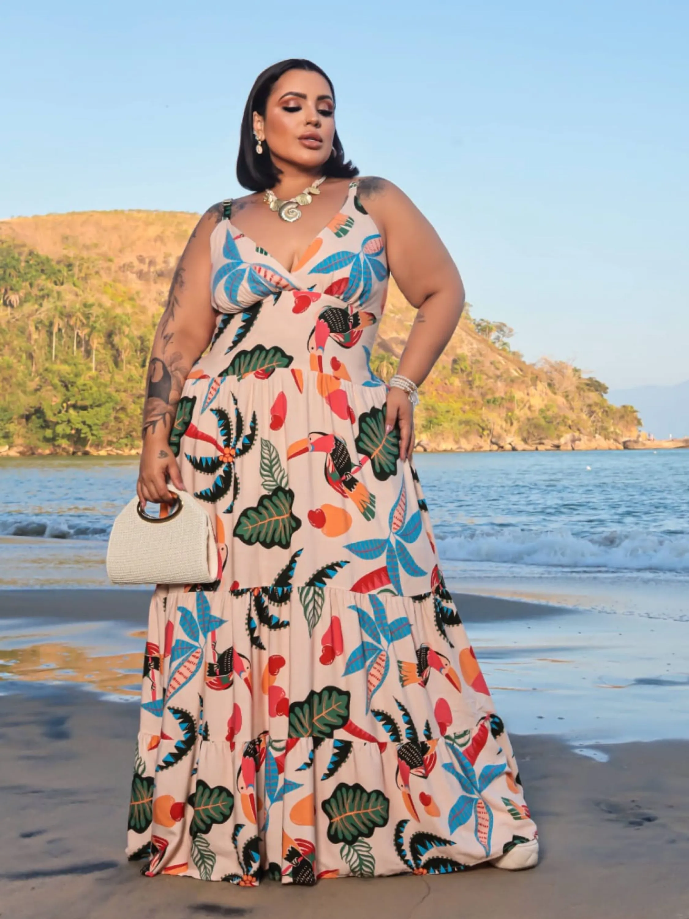 Vestido longo Laysa Plus Size