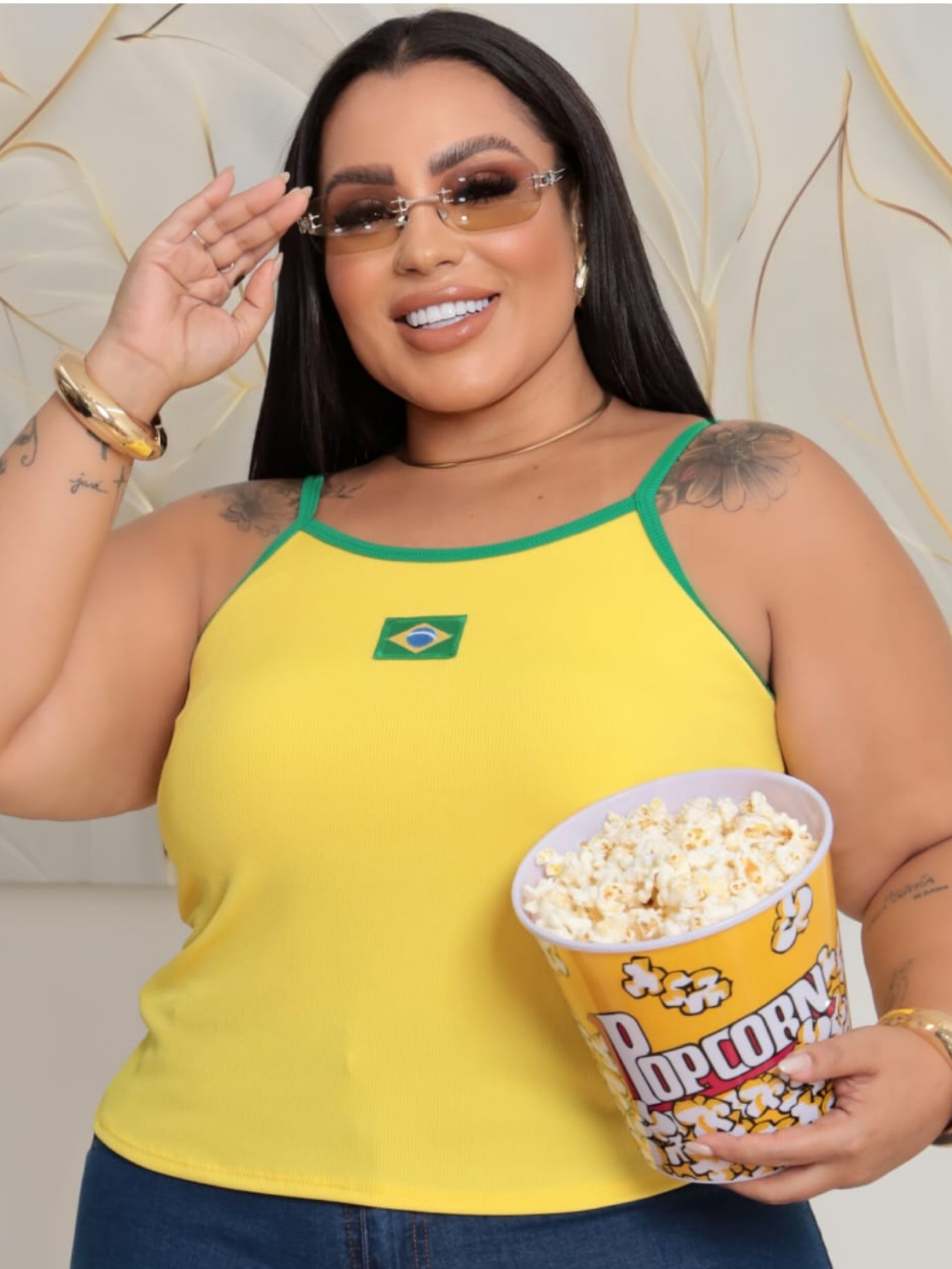 Blusa alcinha Brasil Plus Size