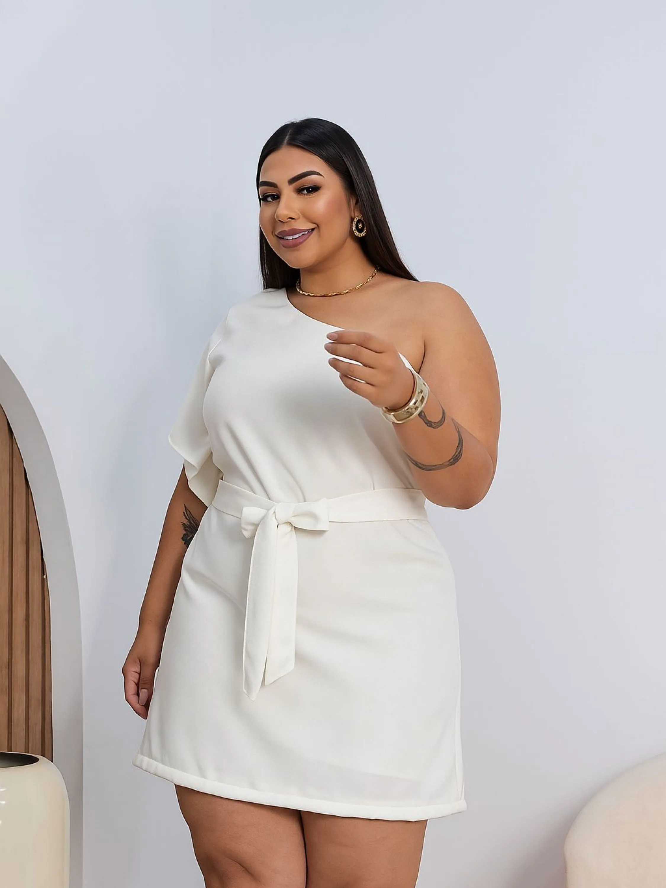 Vestido macaquinho nula manca Plus Size