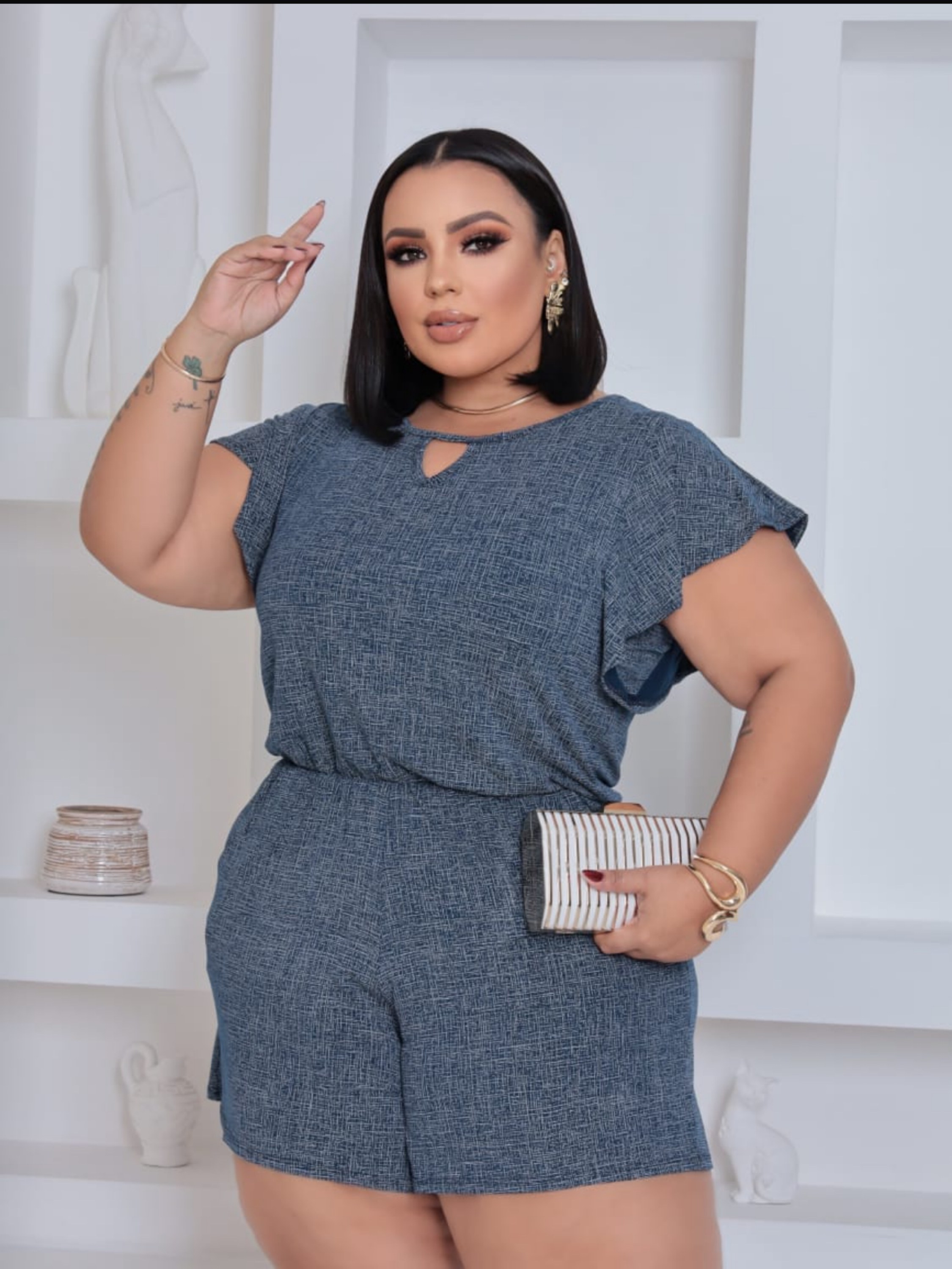 Macaquinho Felícia viscolycra Plus