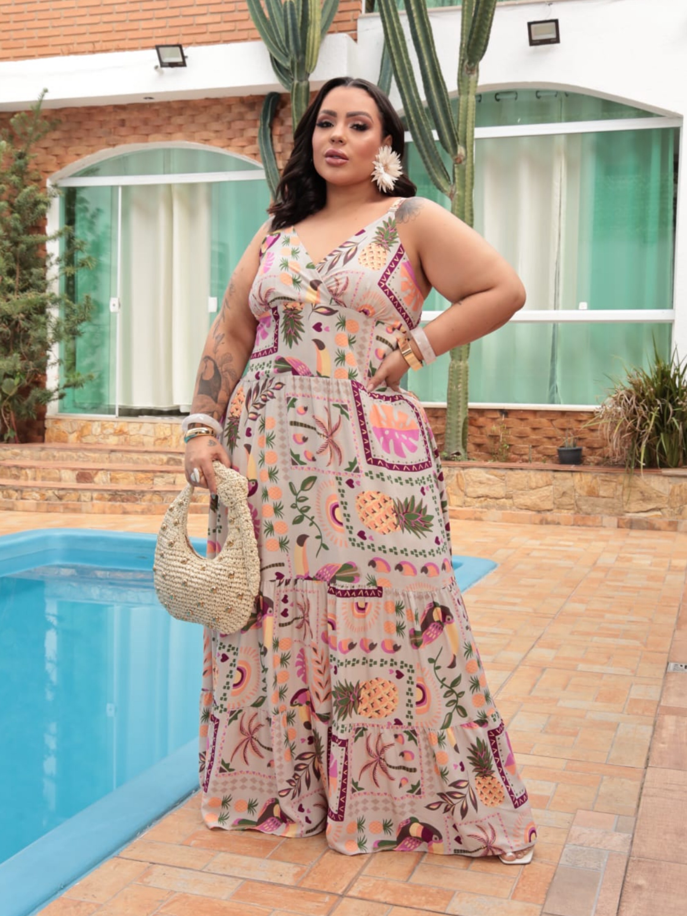 Vestido longo Laysa Plus Size