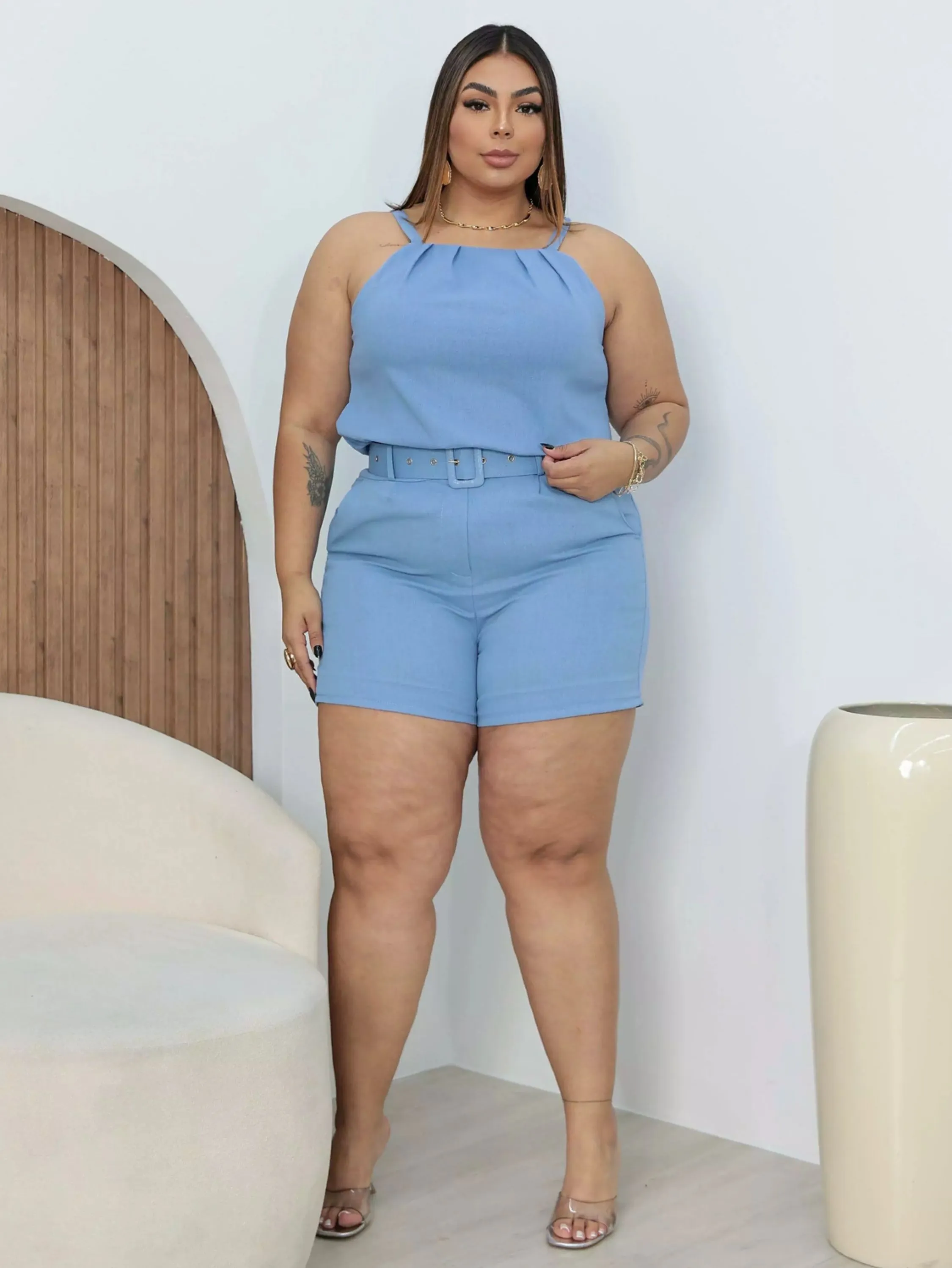 Conjunto linho Plus Size