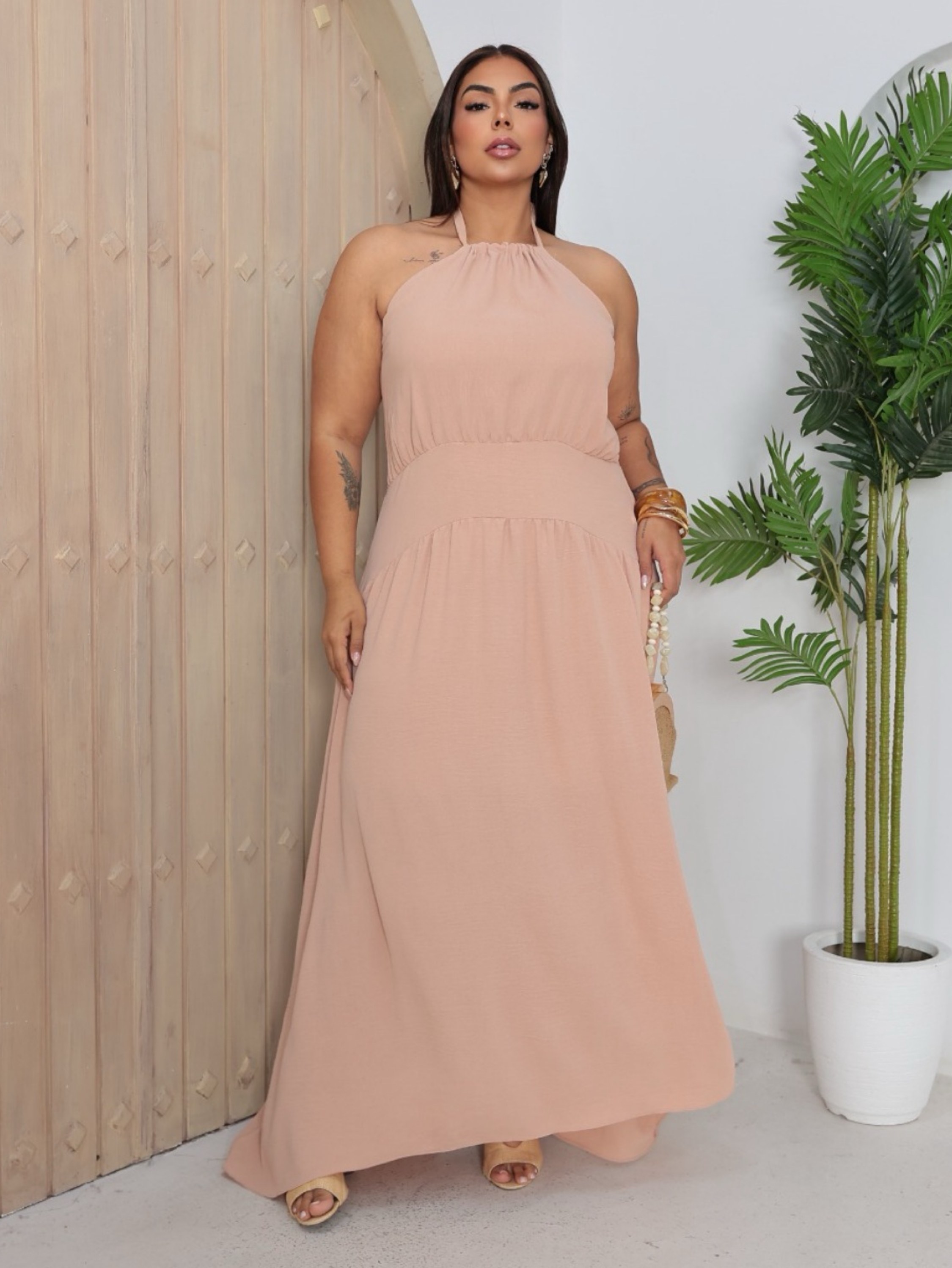 Vestido longo Poliana Plus Size
