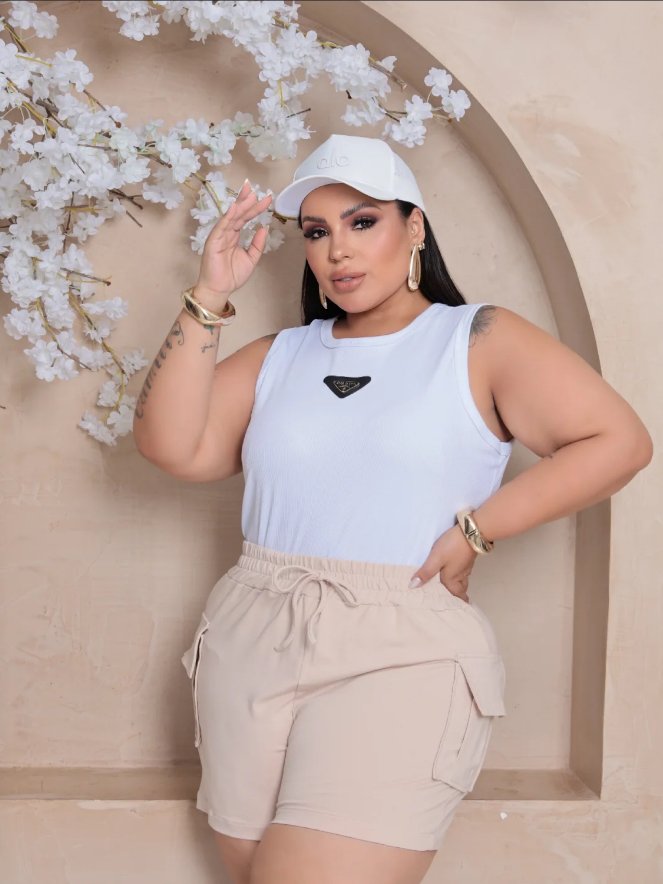 Blusa regata prada Plus Size