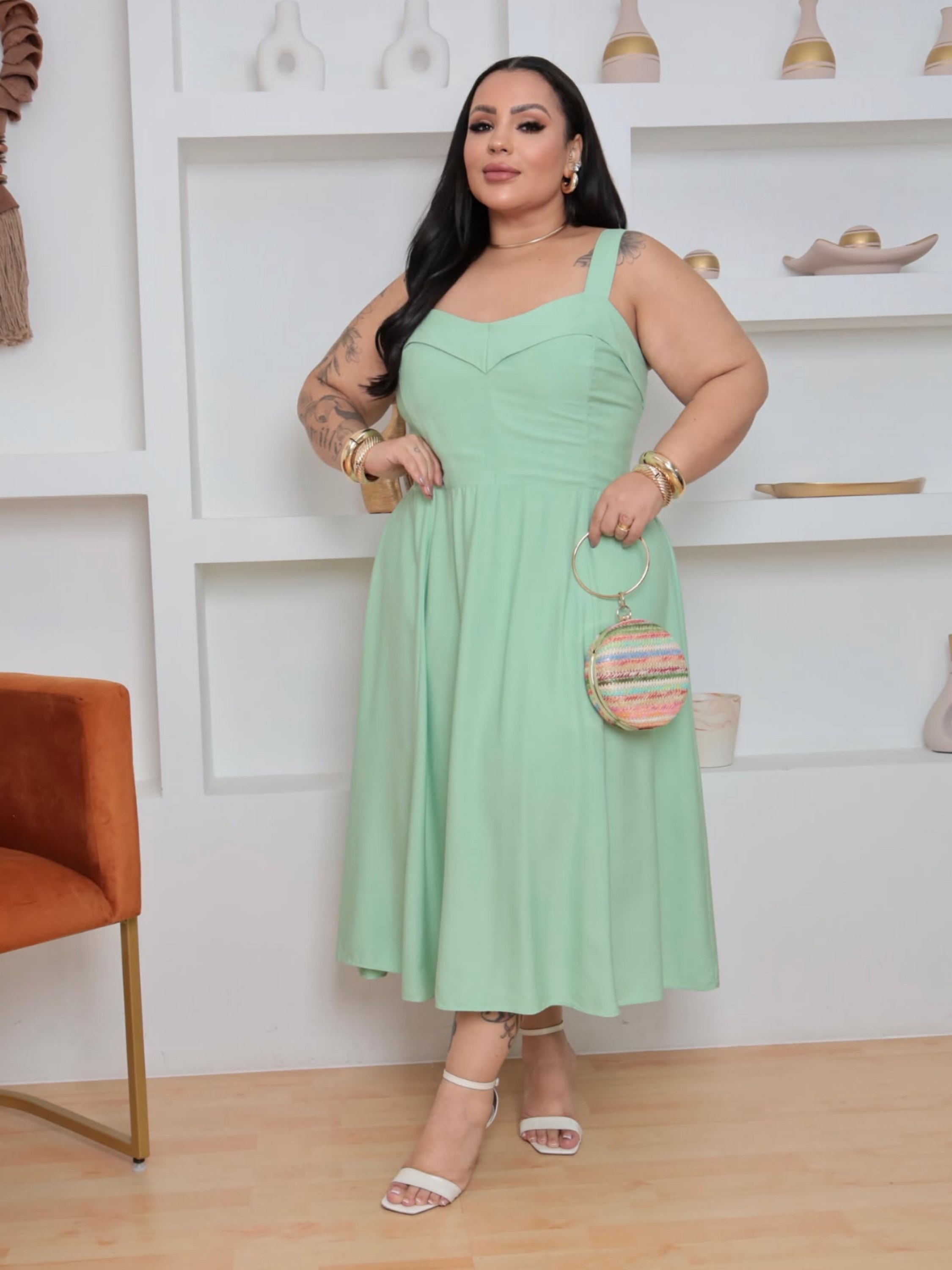 Vestido Bete midi Plus Size