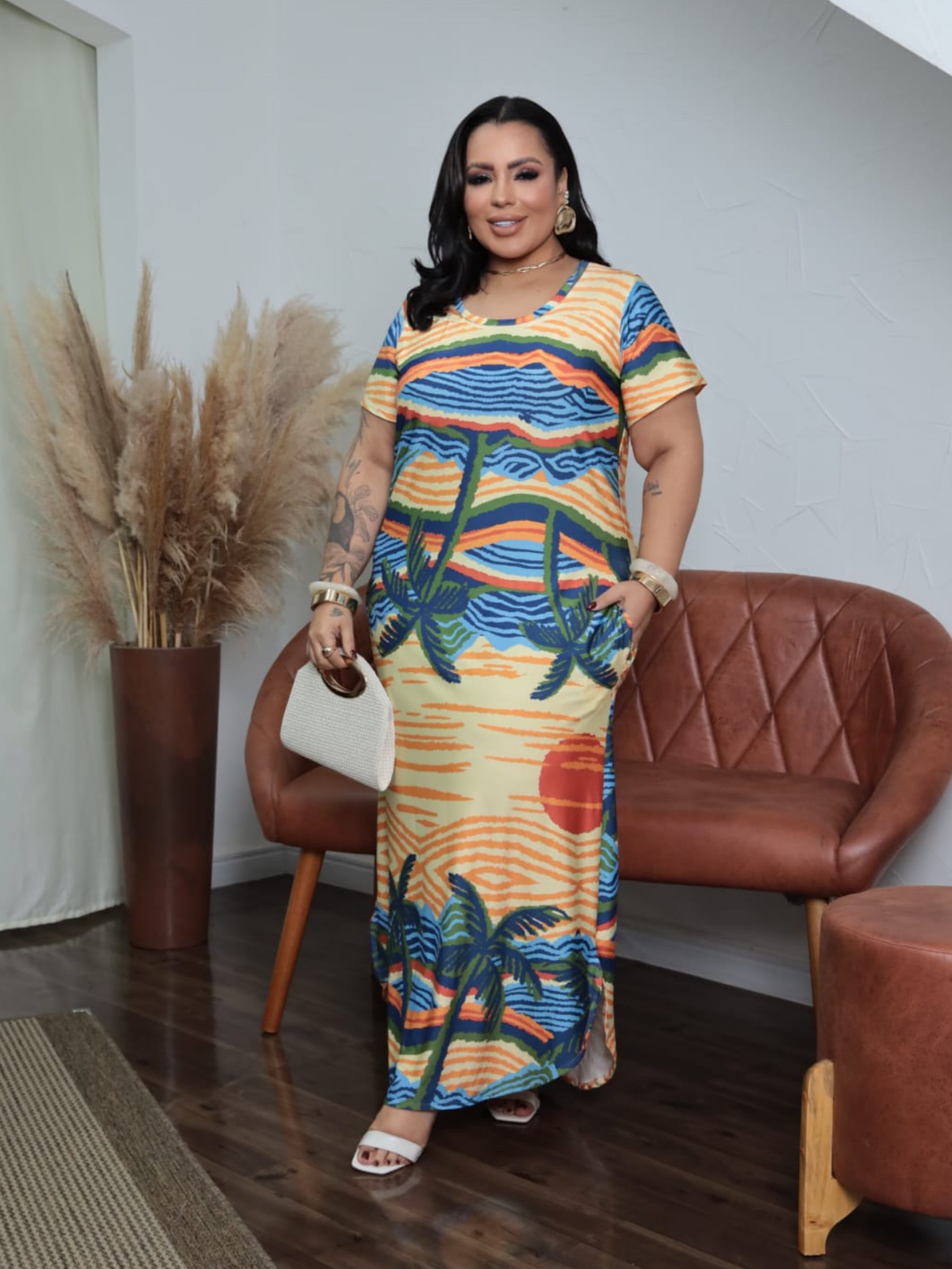 Vestido longo Malibu Plus Size