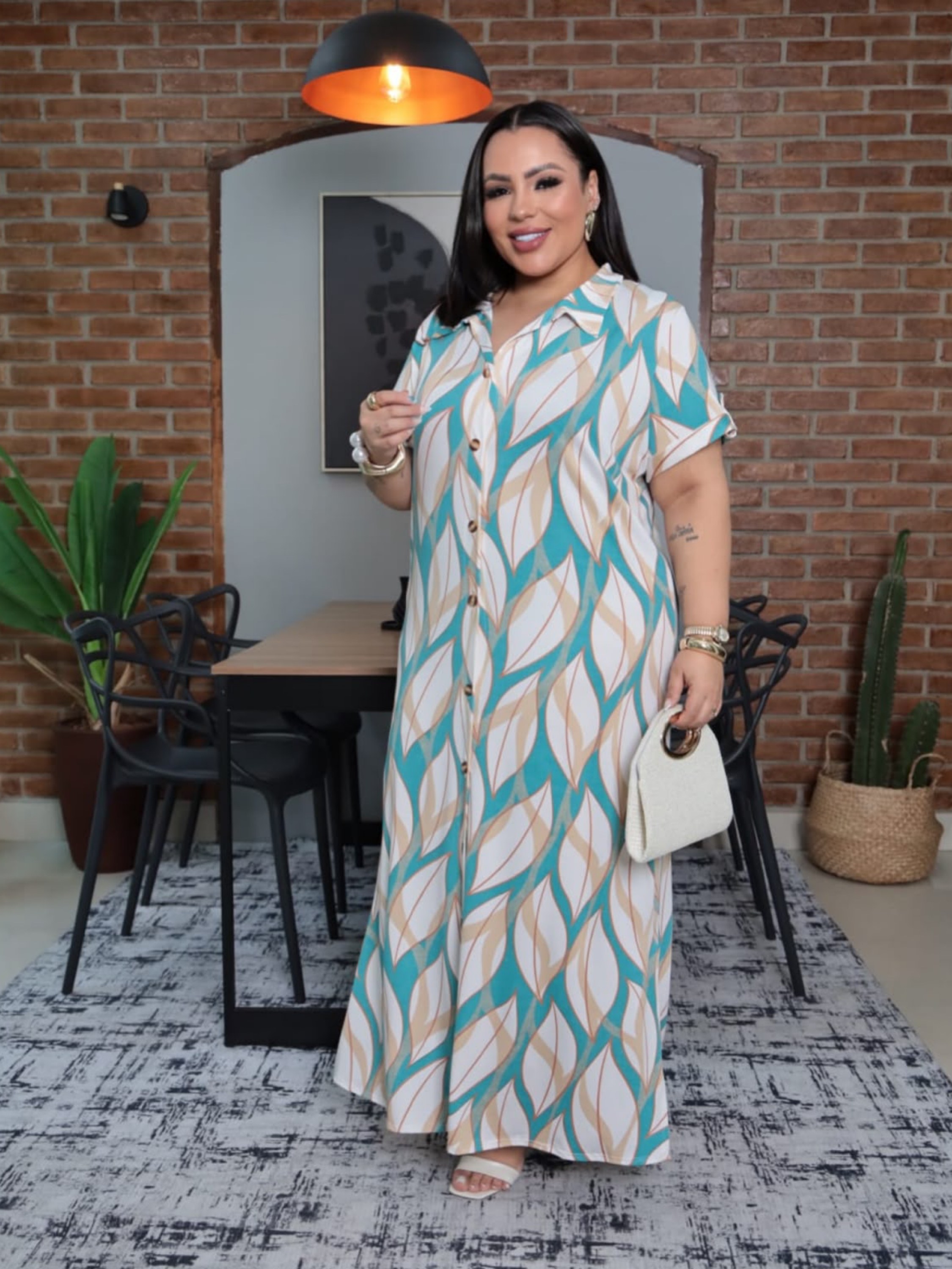Chamise longa Plus Size