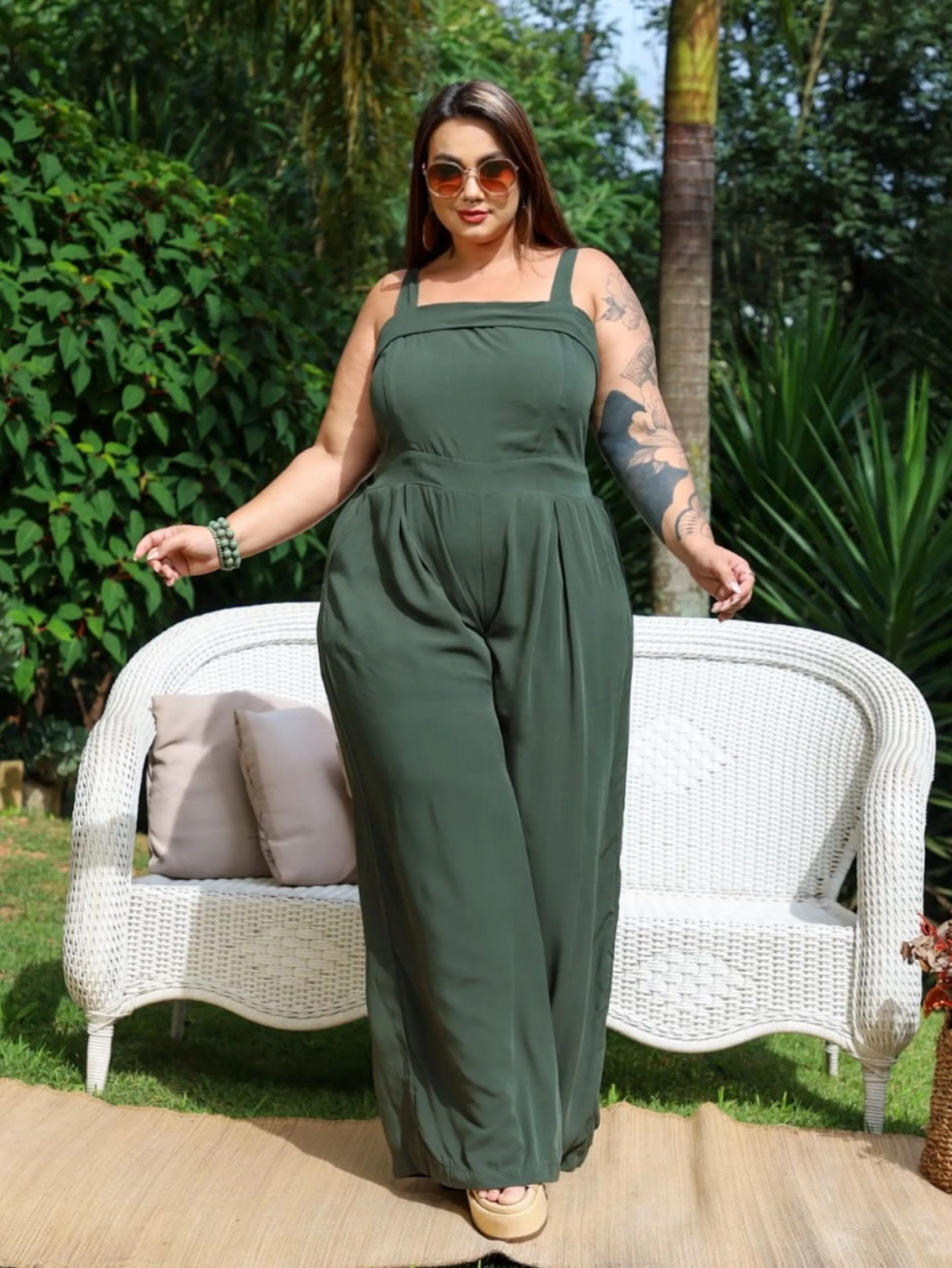 Macacão longo Clarisse Plus Size