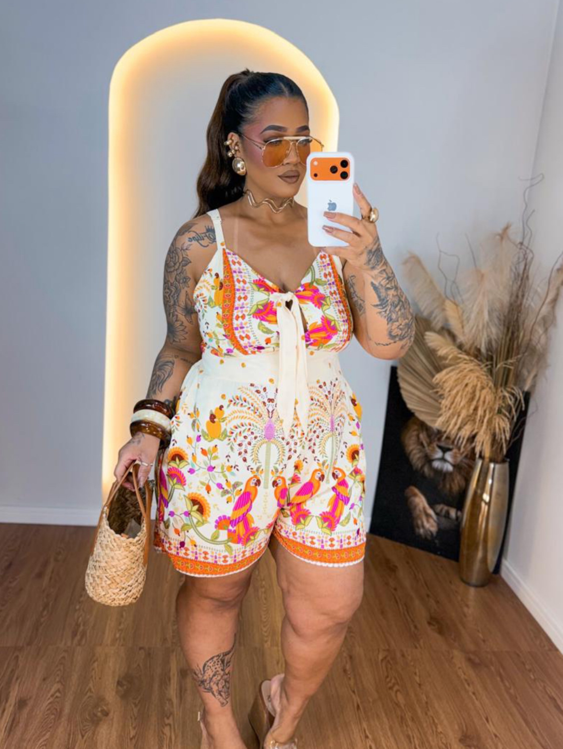 Macaquinho Melissa farm Plus Size