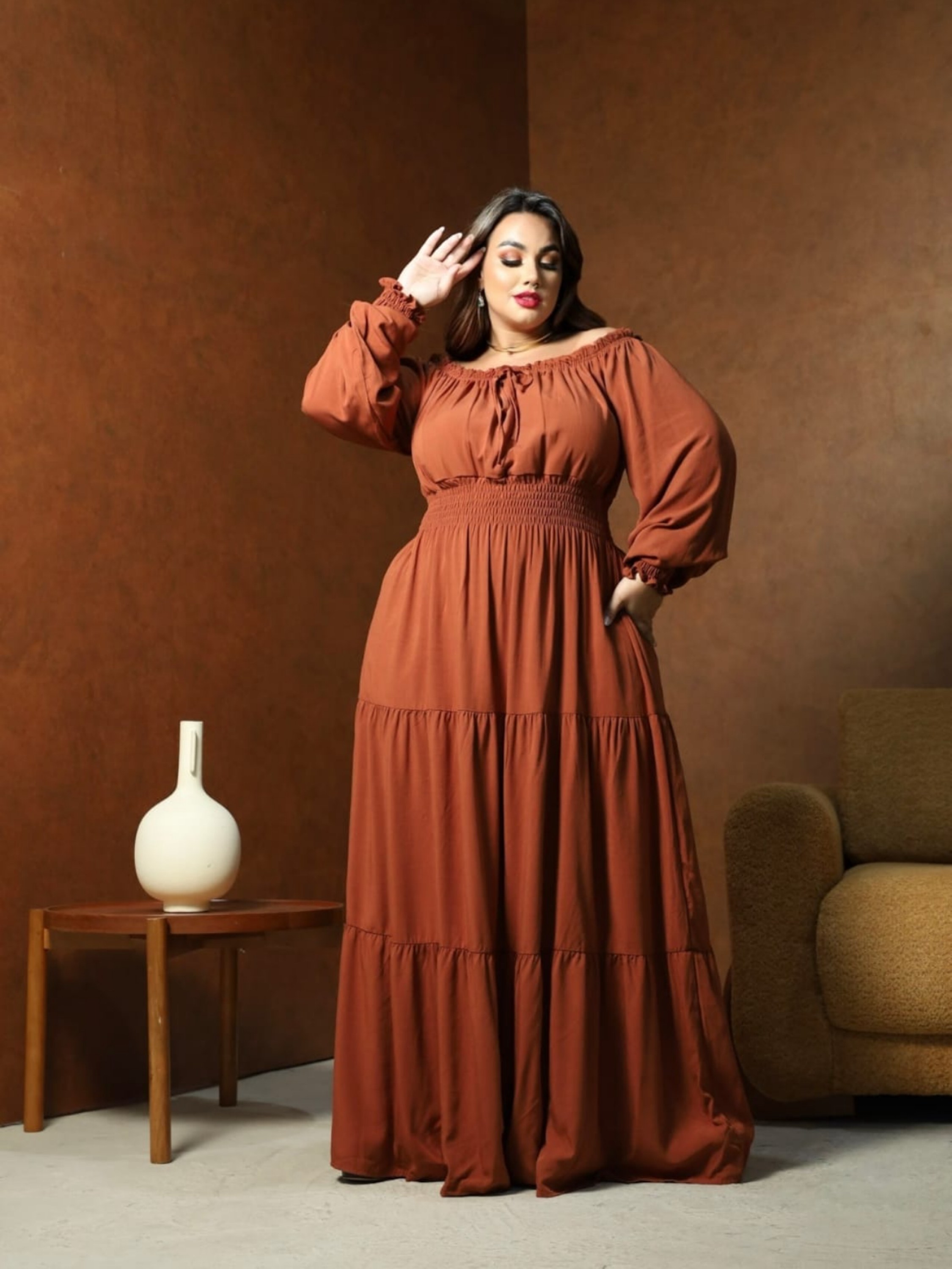 Vestido longo Vivian Plus Size