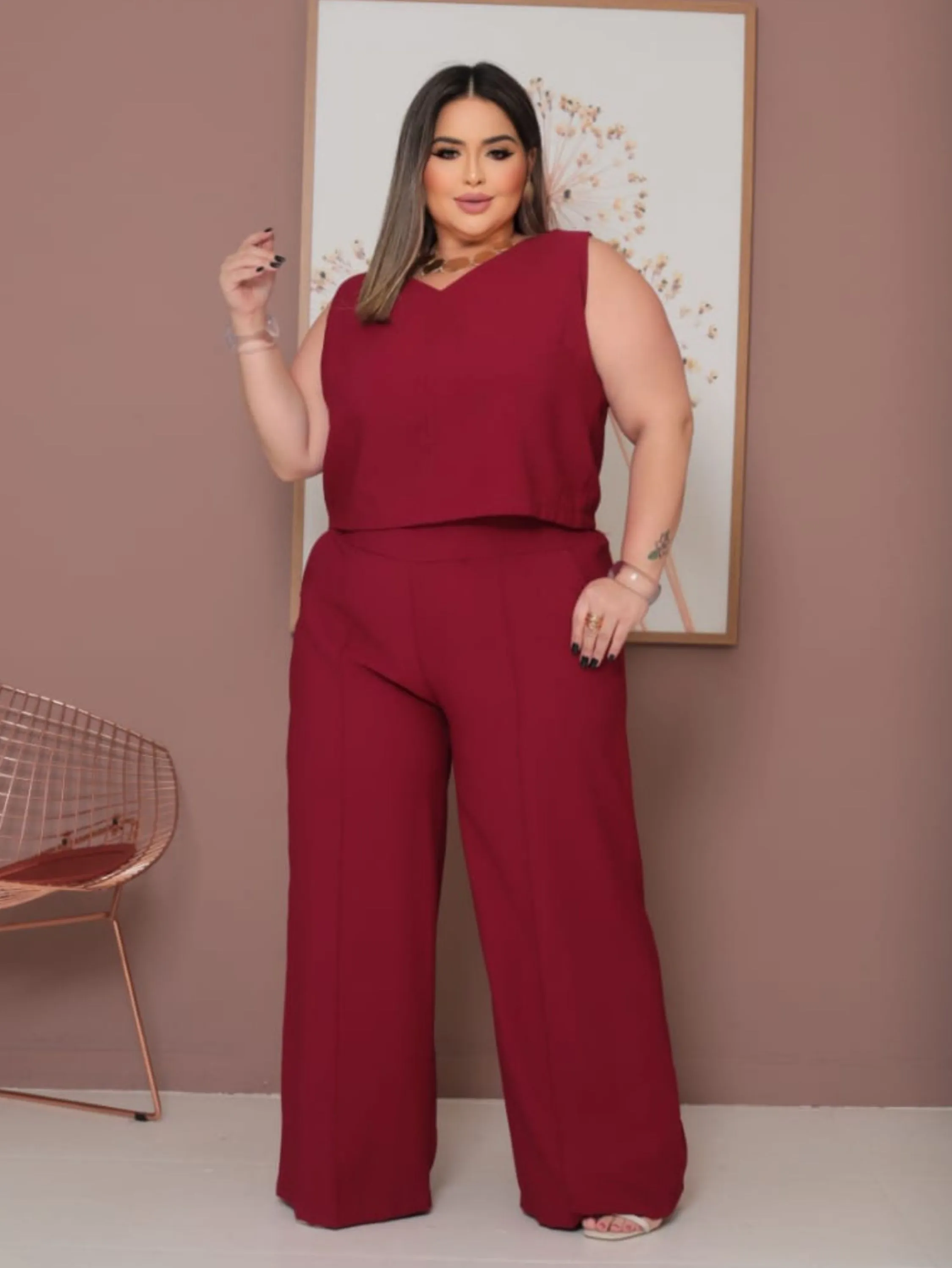 Conjunto calça marrant Plus Size