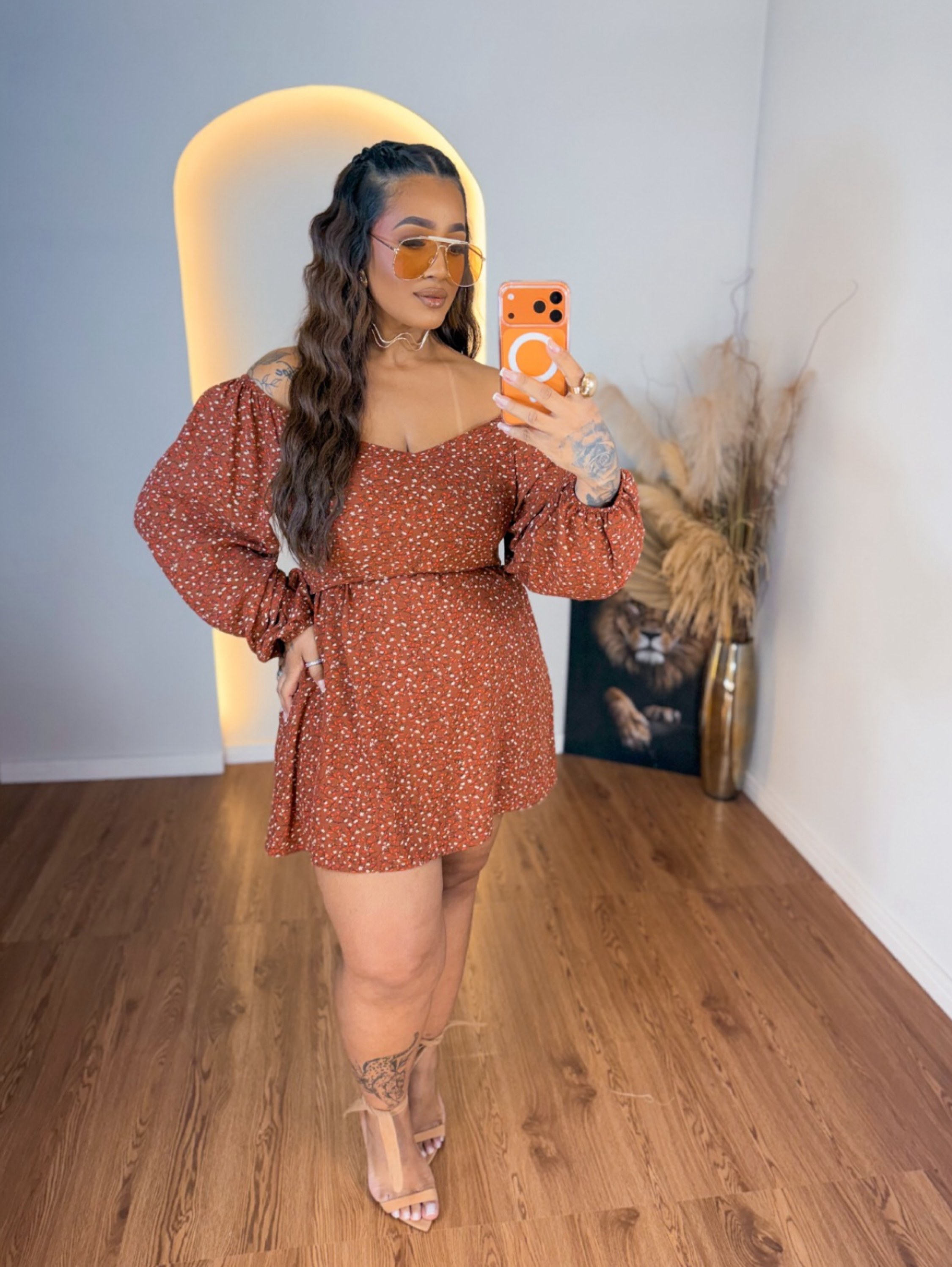 Macaquinho Izzy manga longa Plus Size