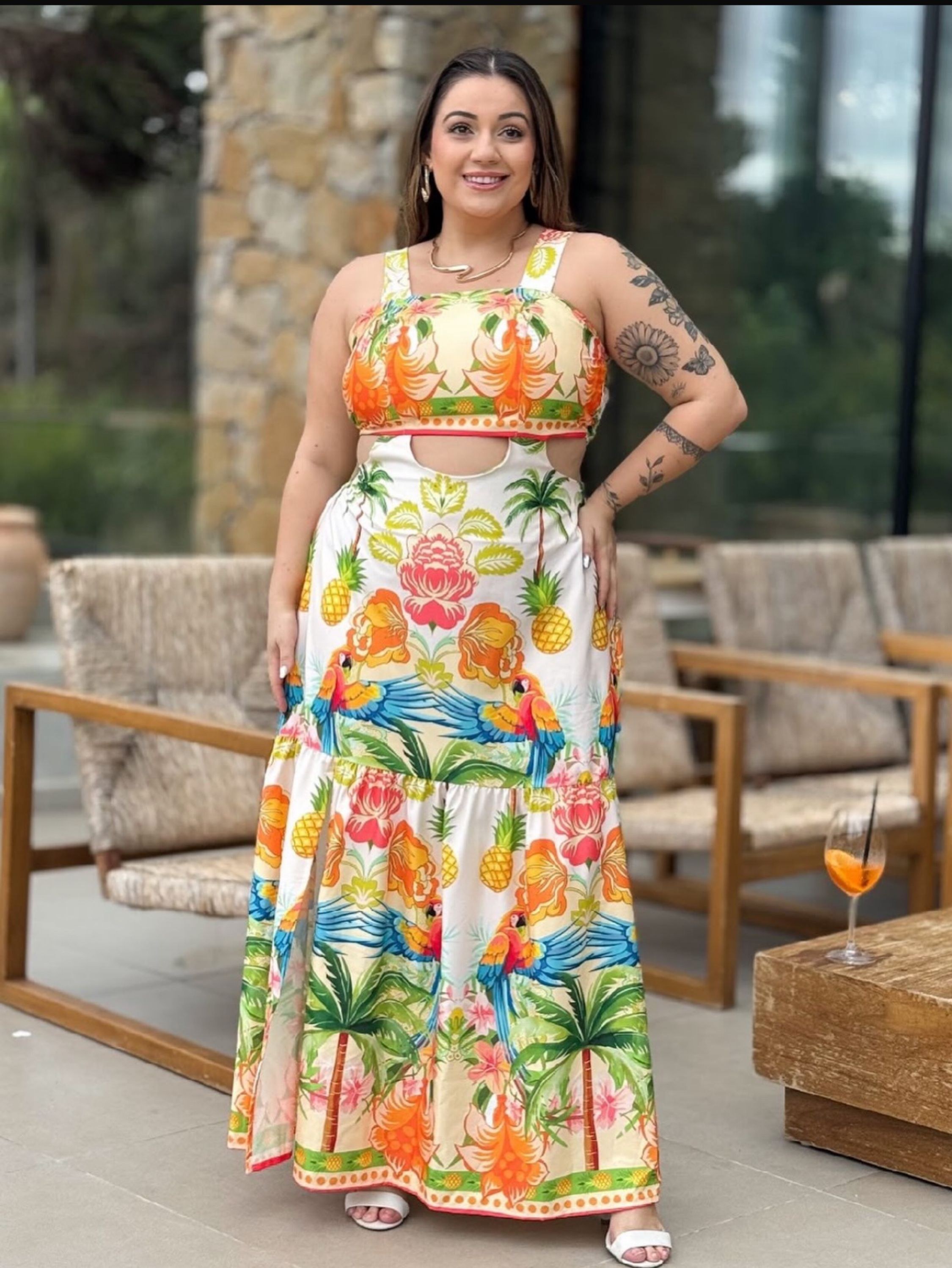 Vestido longo Kauany Plus Size