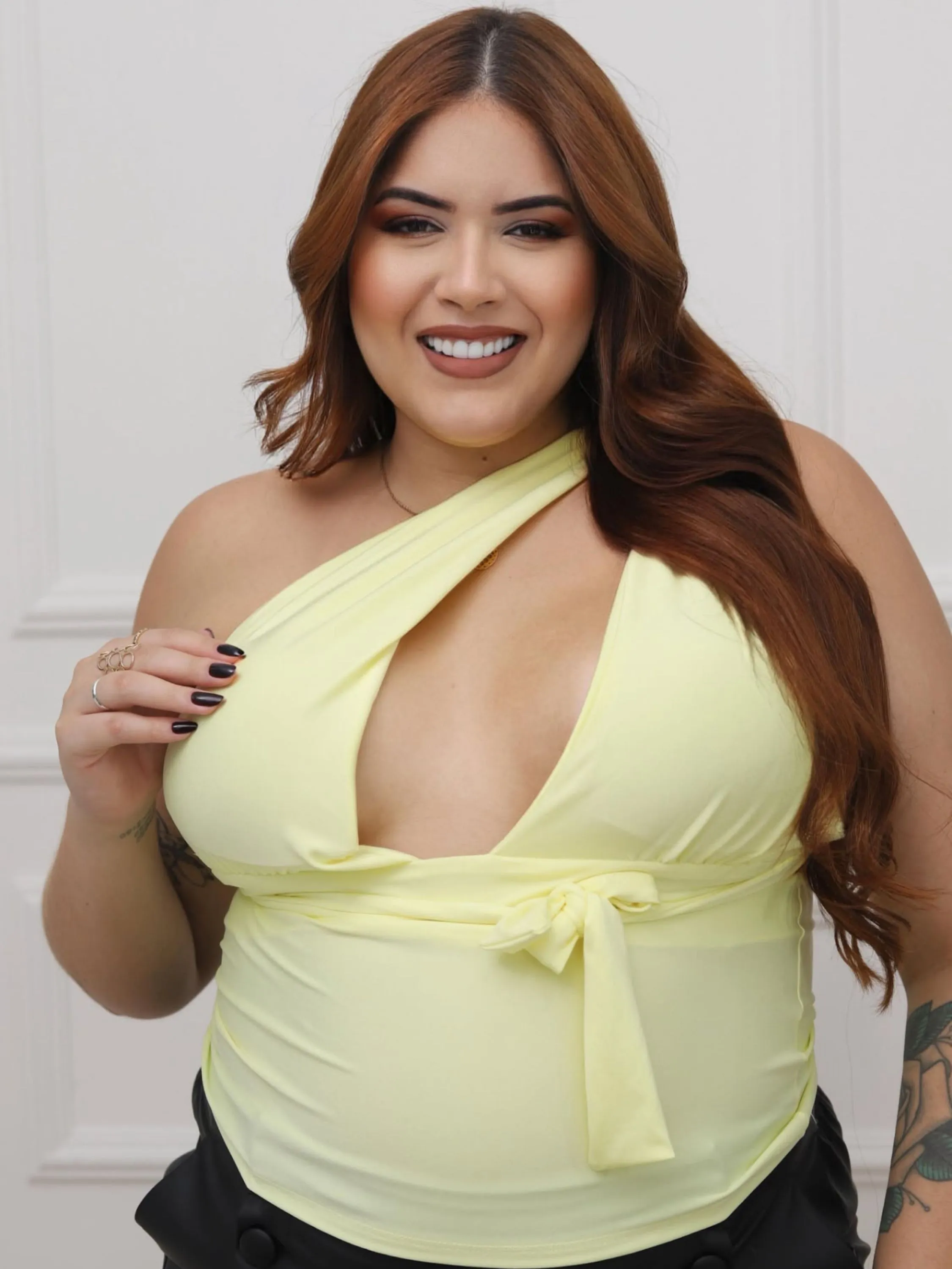 Cropped multiformas Plus Size