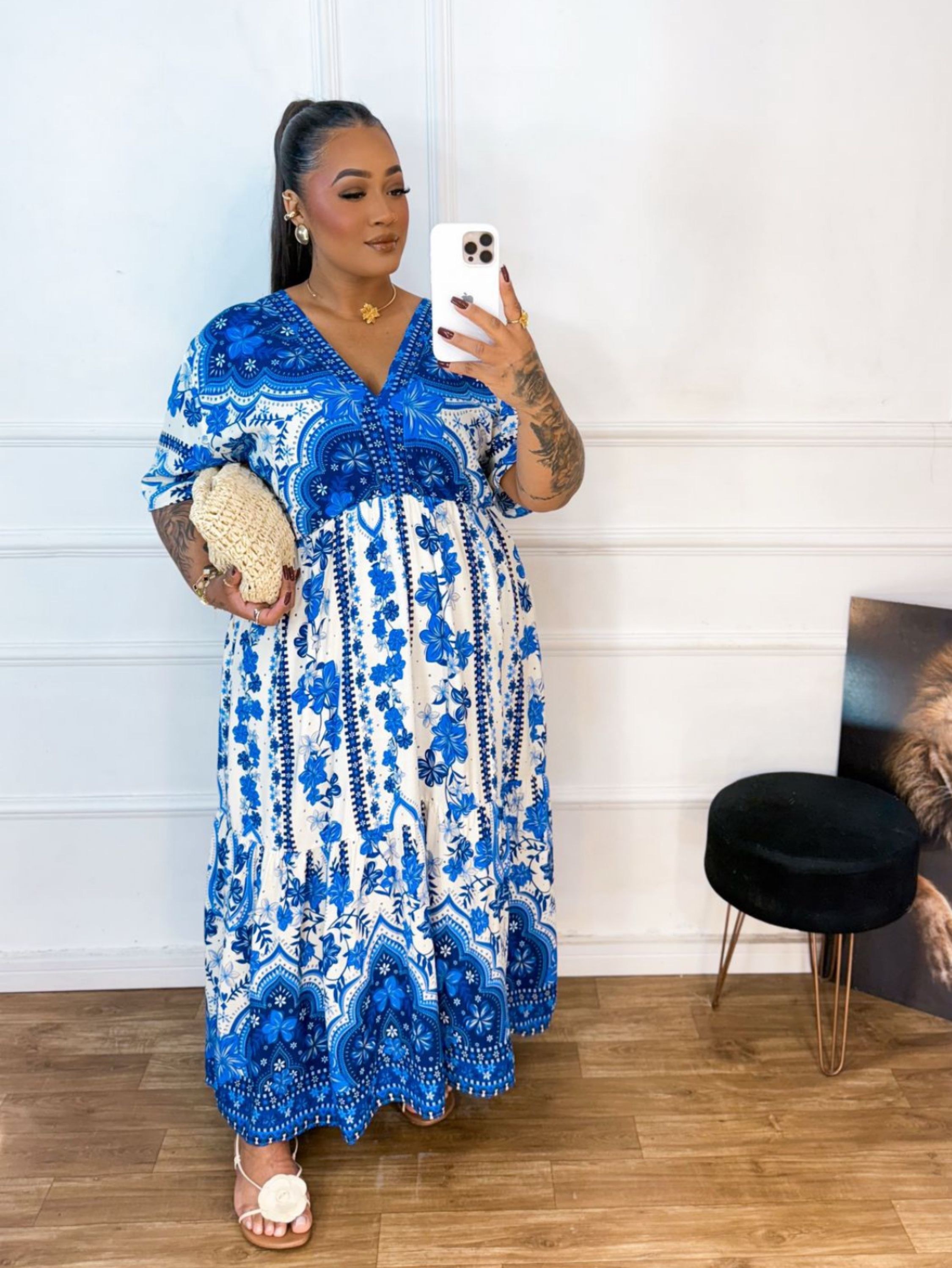 Vestido longo farm Plus