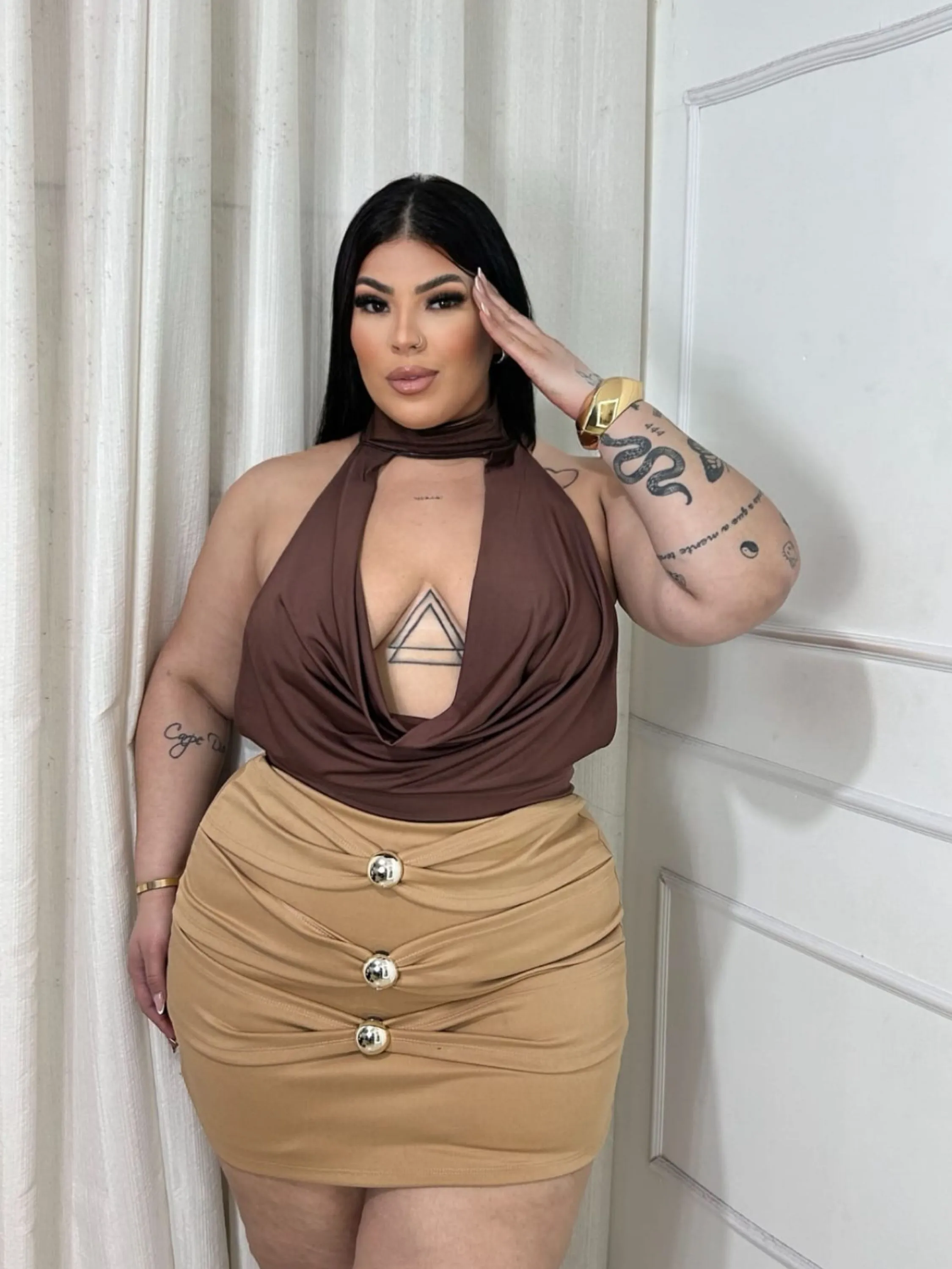 Shorts saia Luana Plus Size
