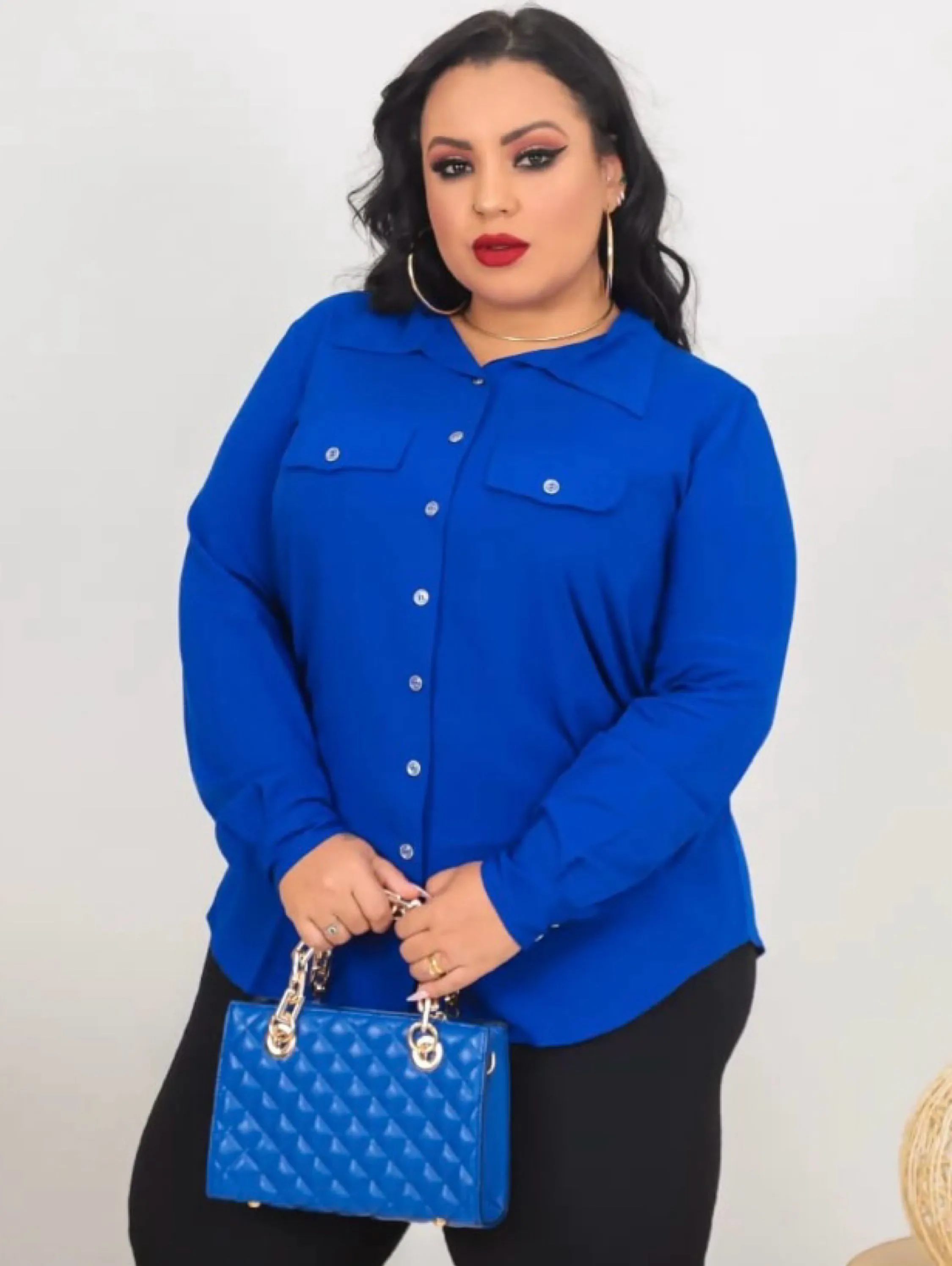 Camisa Manga longa Plus Size