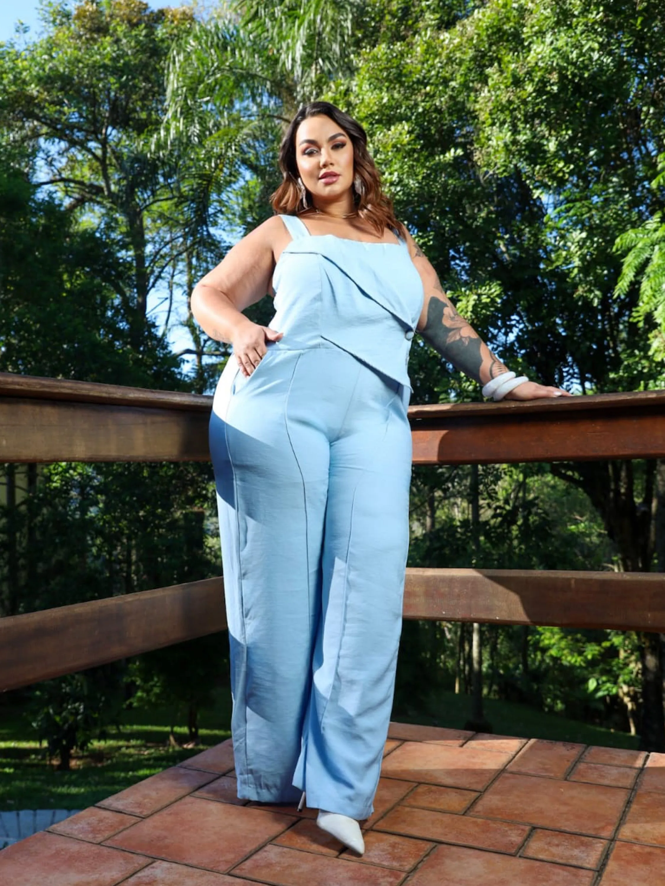 Macacão longo Lilian sensorial Plus Size