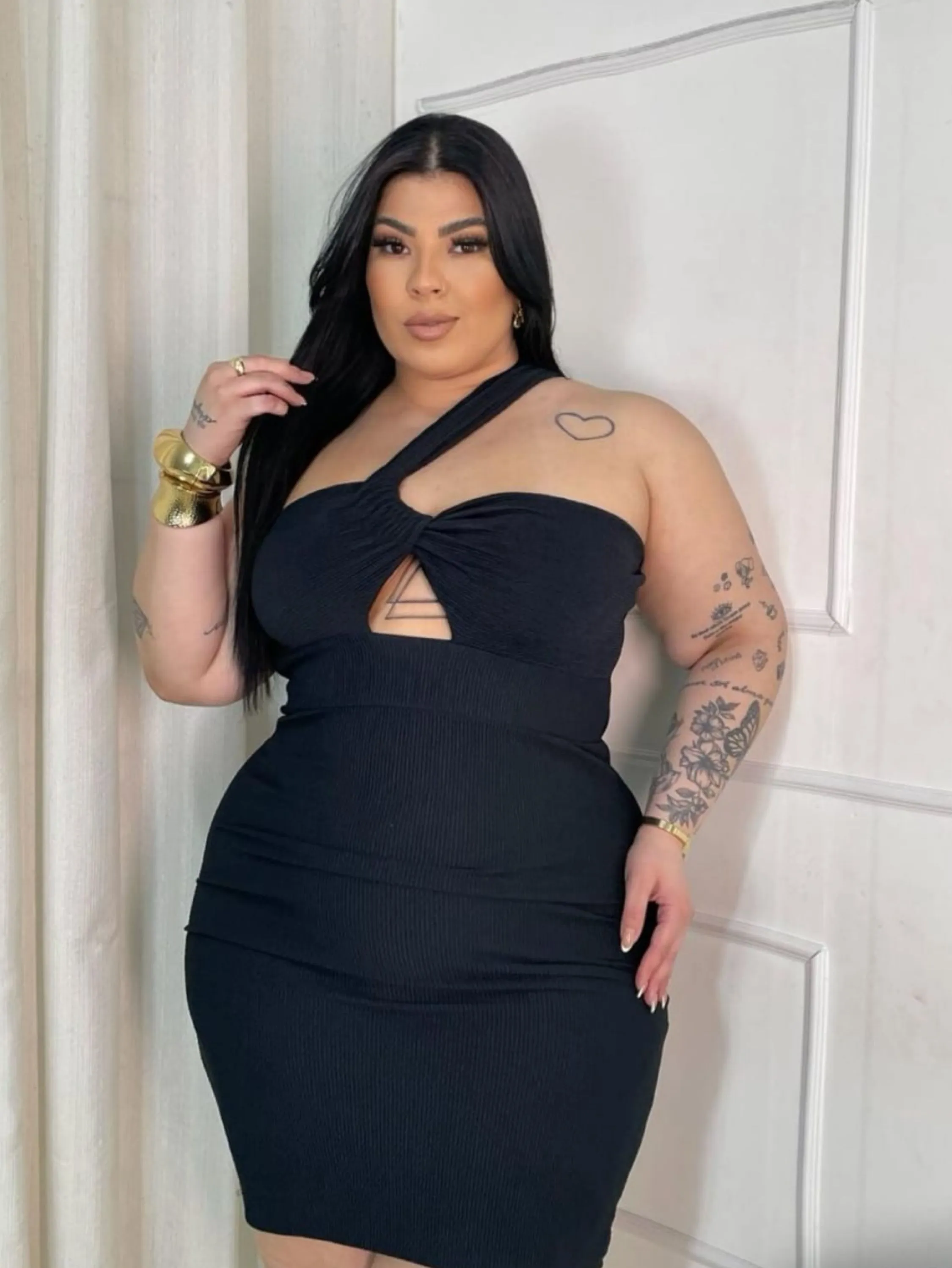 Vestido Vivian anarruga Plus Size