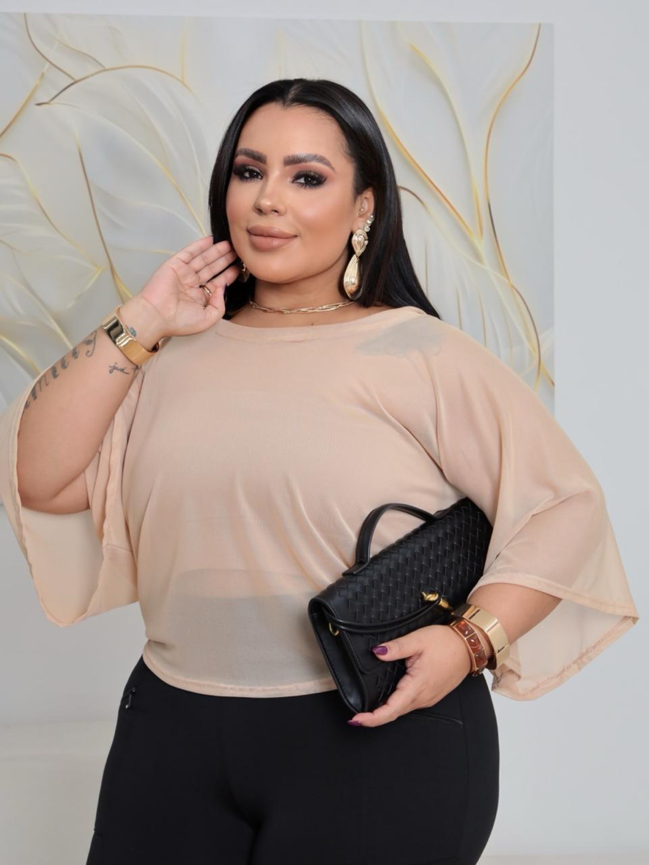 Blusa Taty tule Plus Size
