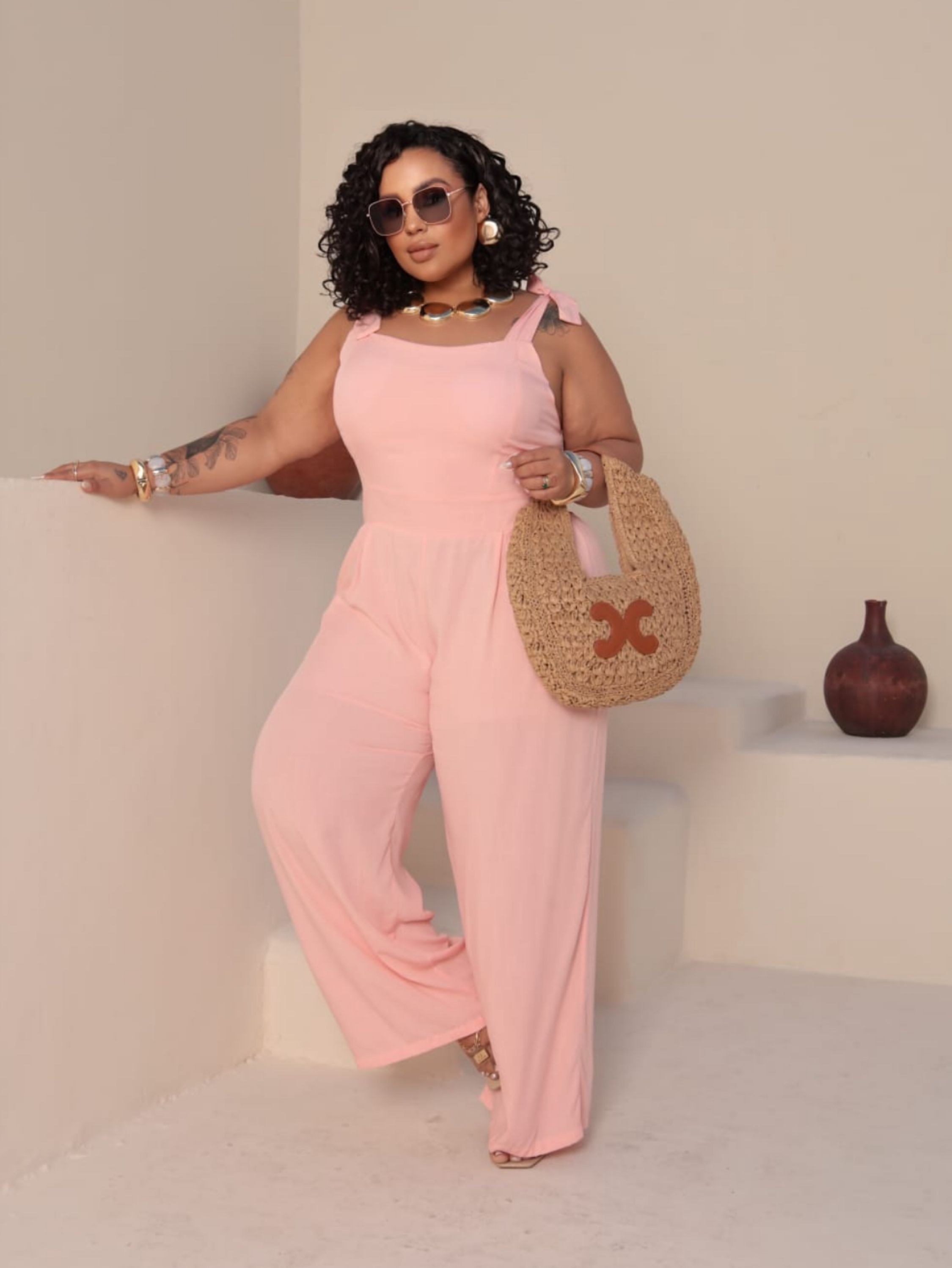 Macacão longo Lívia Plus Size