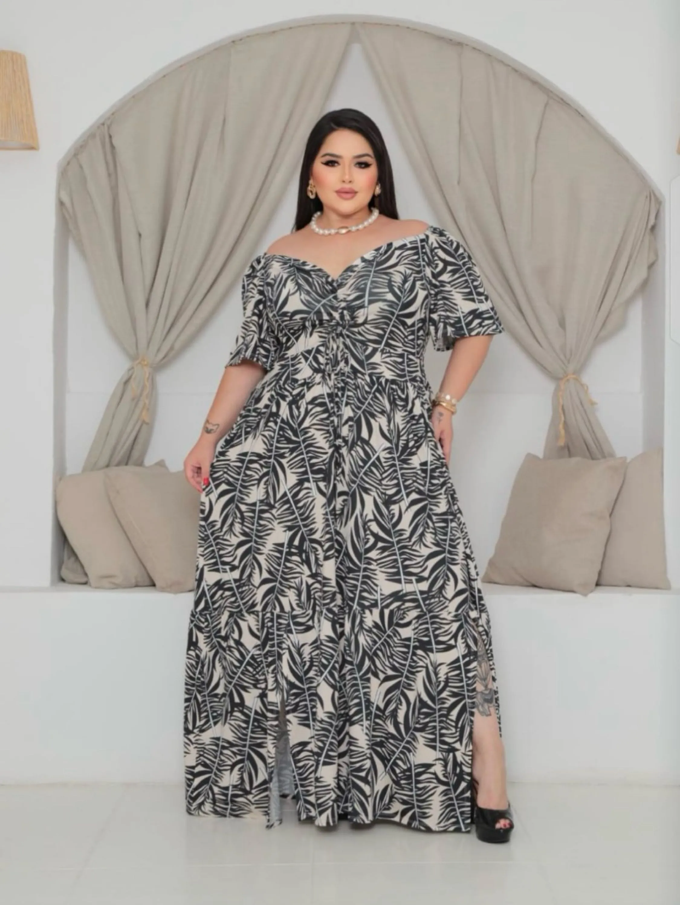 Vestido longo Flávia Plus Size