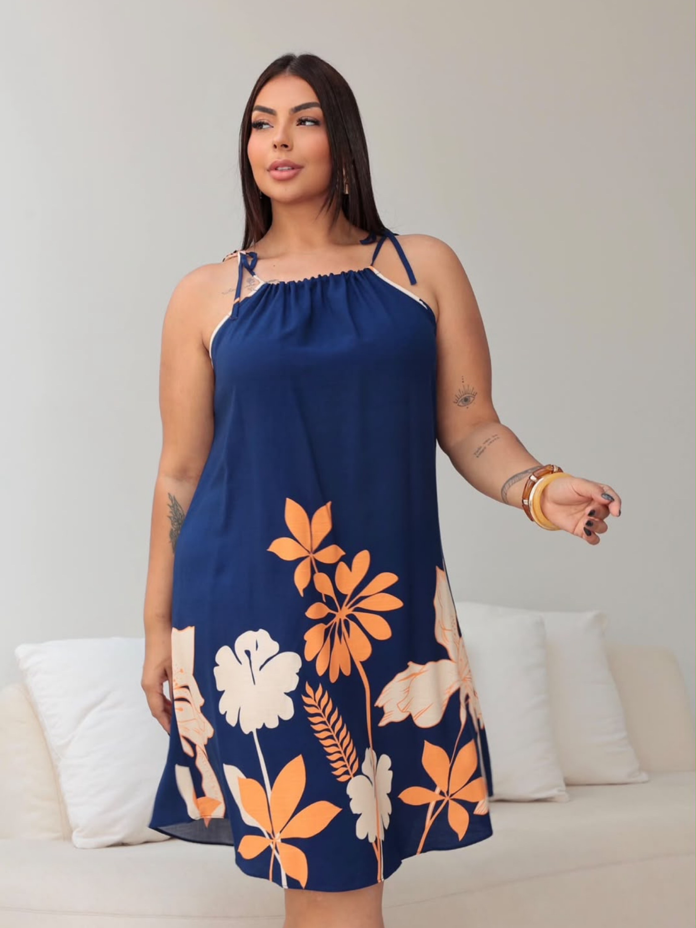 Vestido alça Izzy Plus Size
