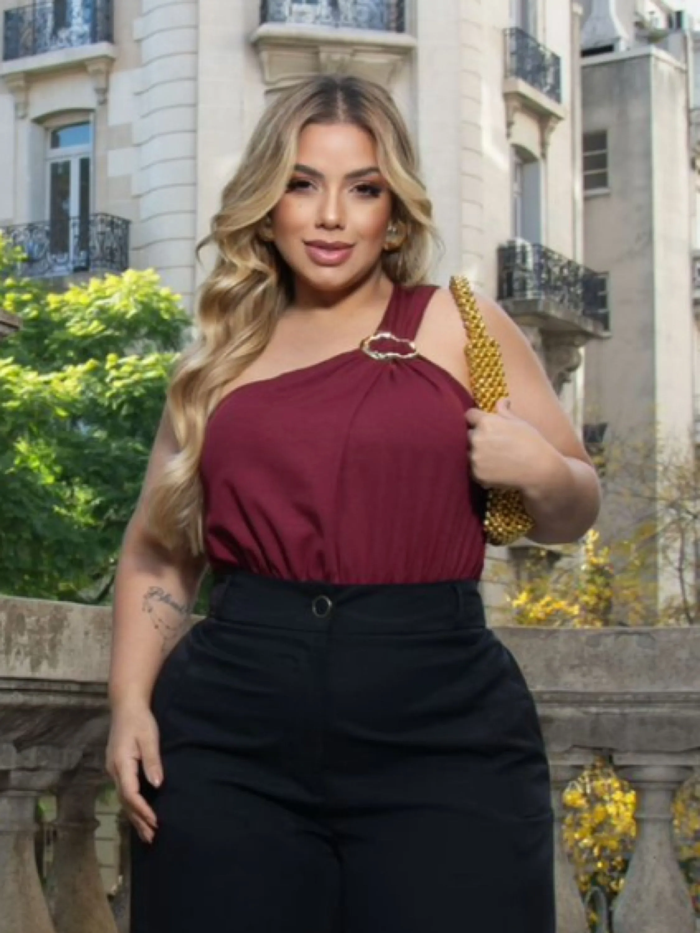 Body nula manca Isabela Plus Size