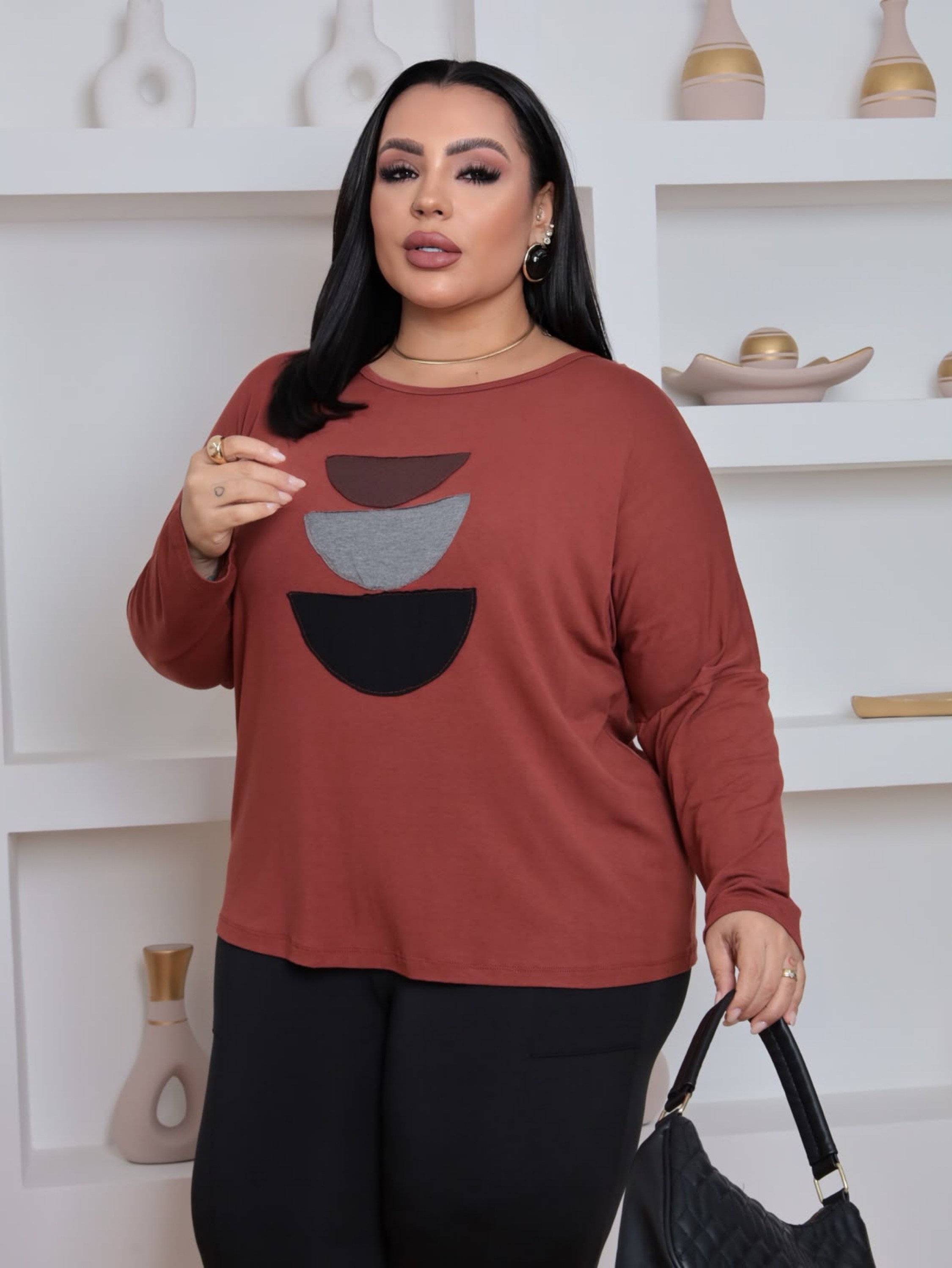 Blusa Dandara viscolycra Plus Size