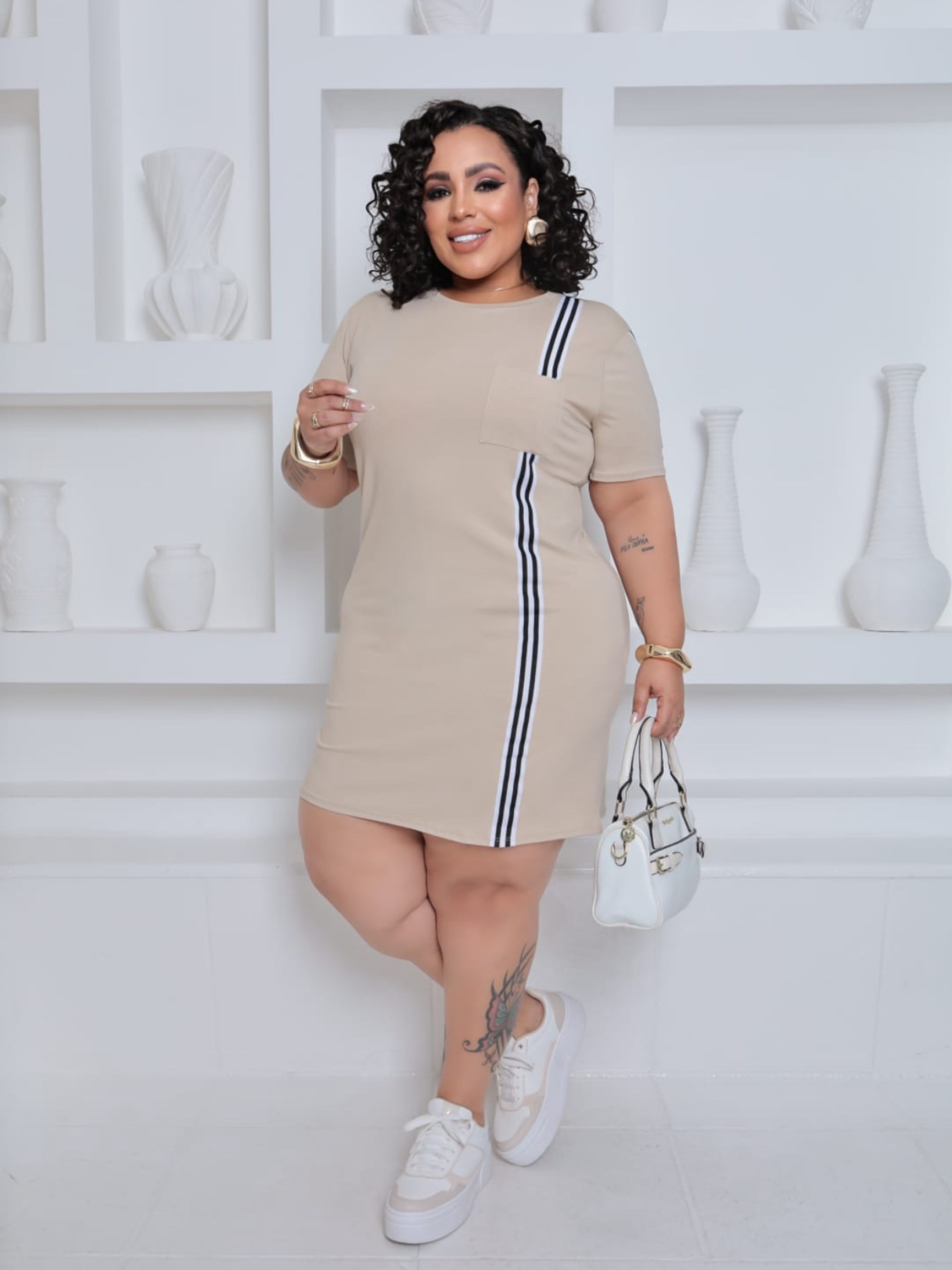 Vestido faixa Brenda Plus Size