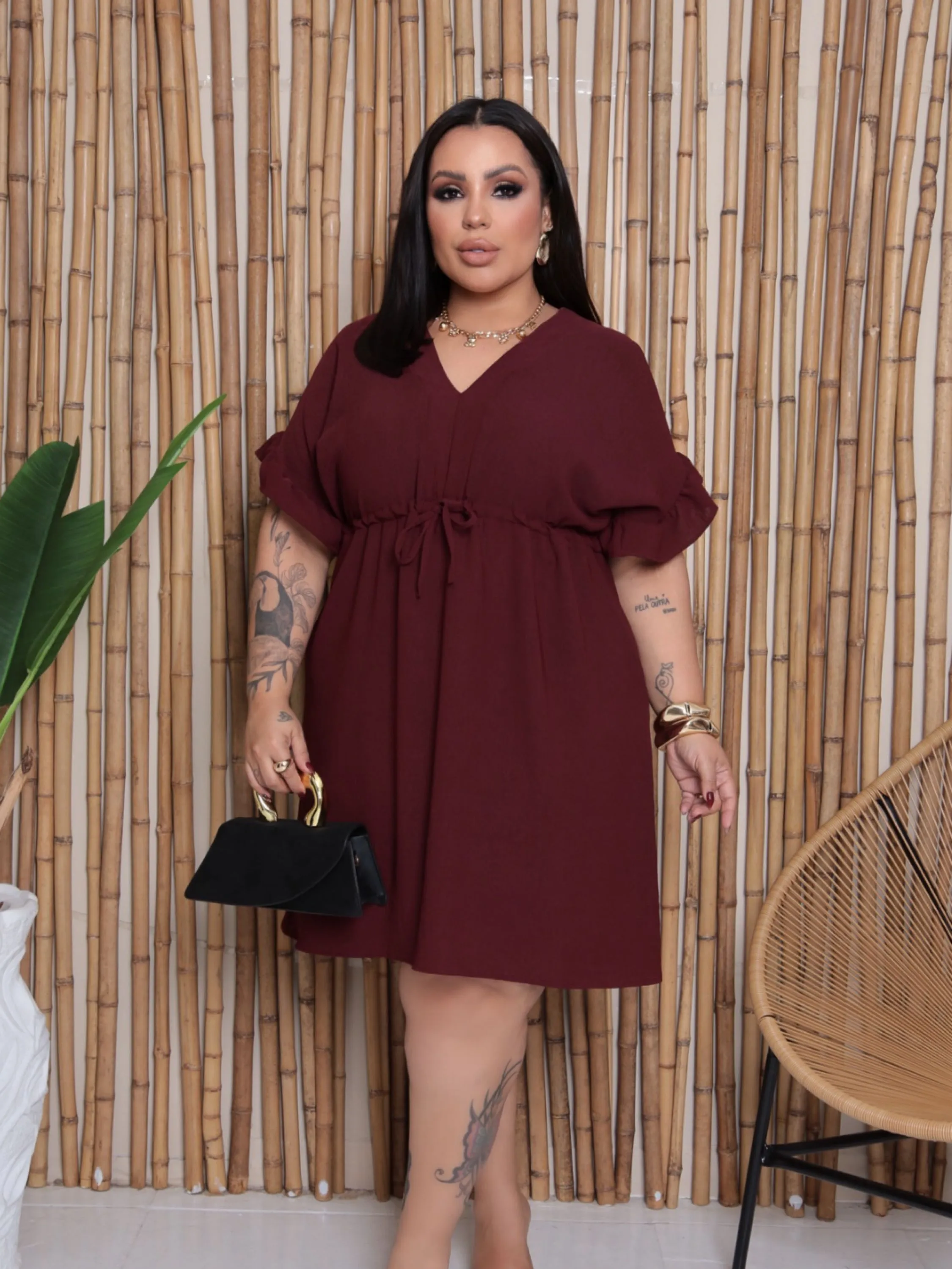 Vestido manga Julia Plus Size