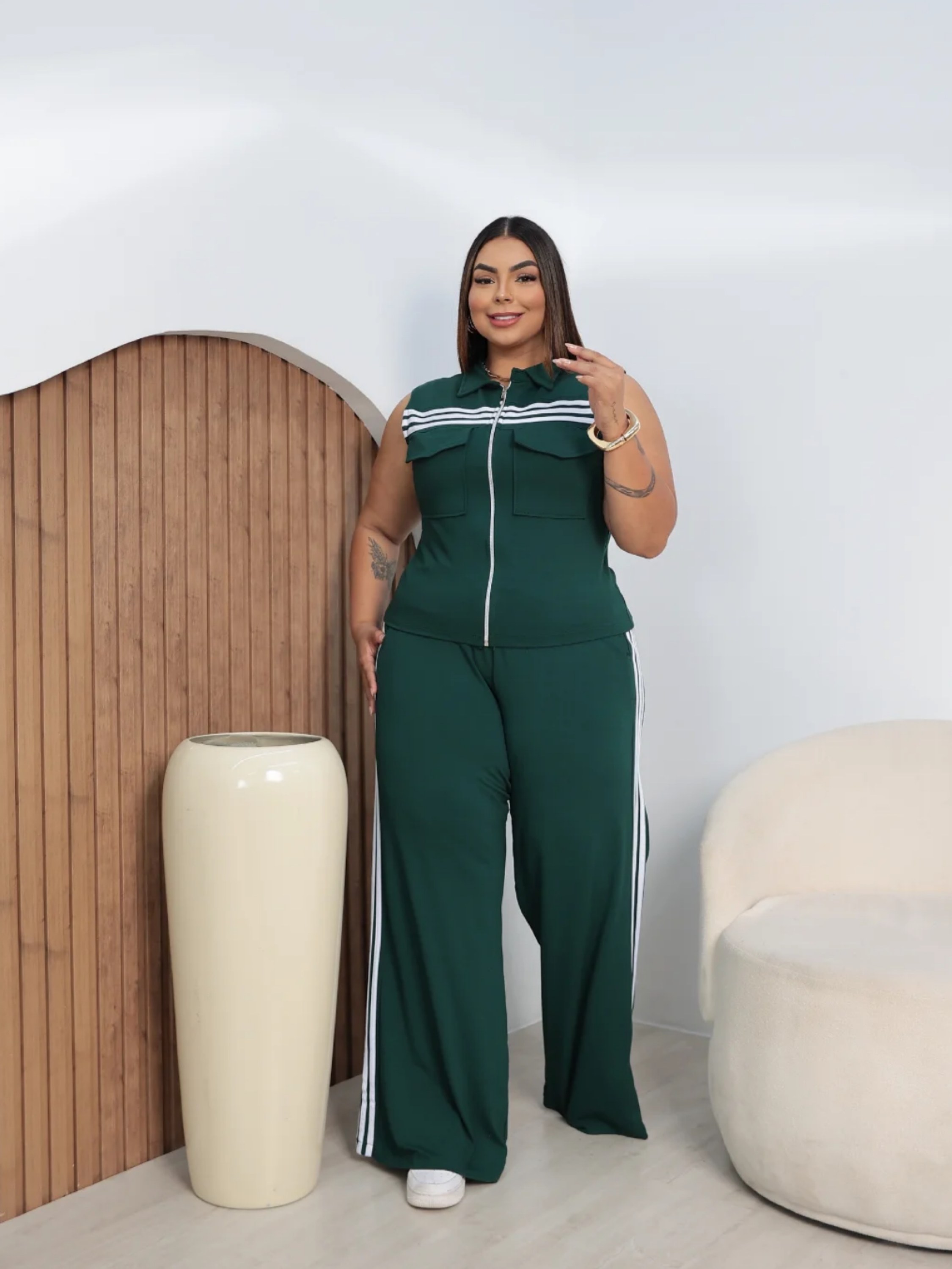 Conjunto zíper Ane Plus Size
