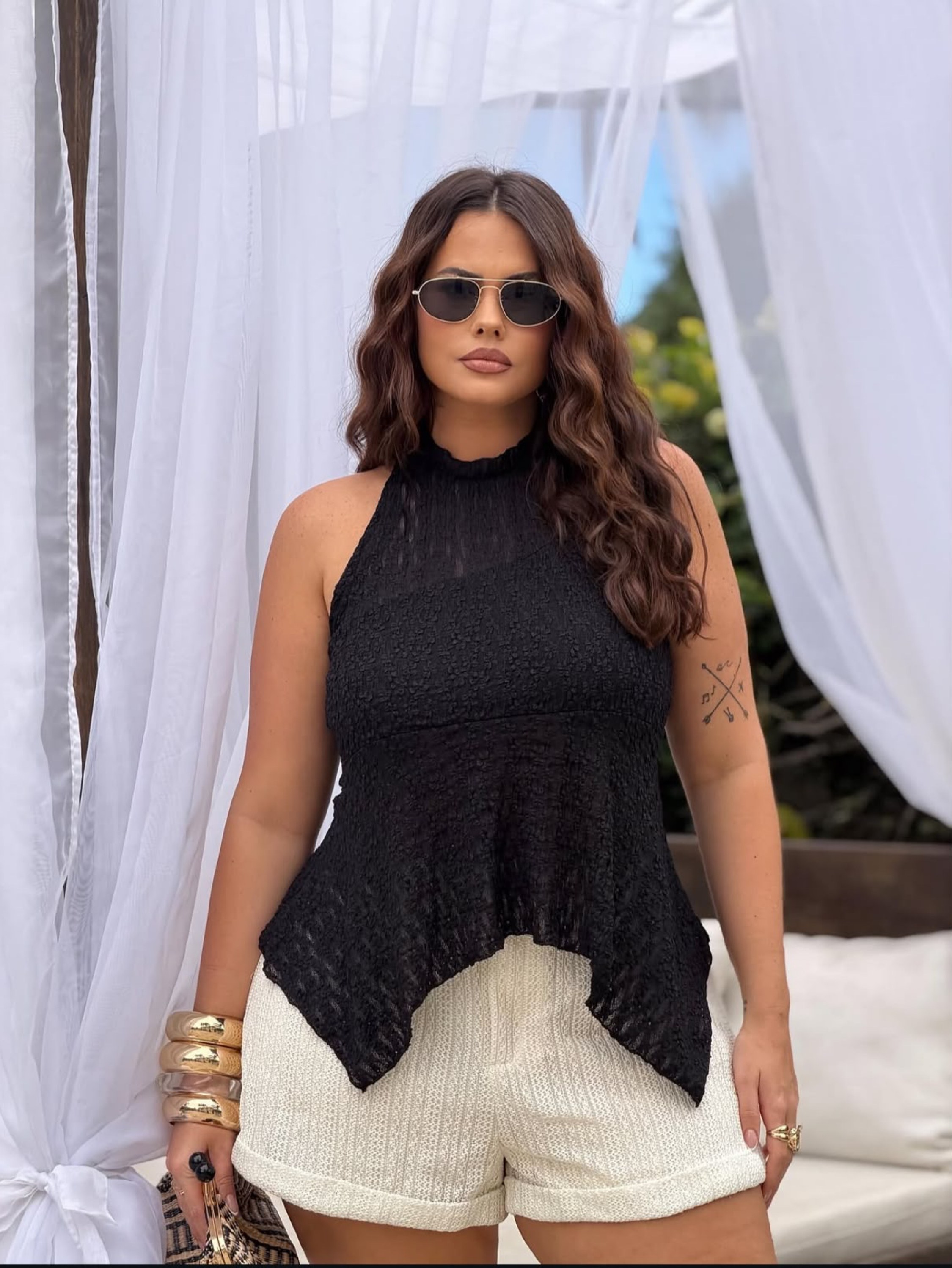 Blusa renda Carol Plus Size