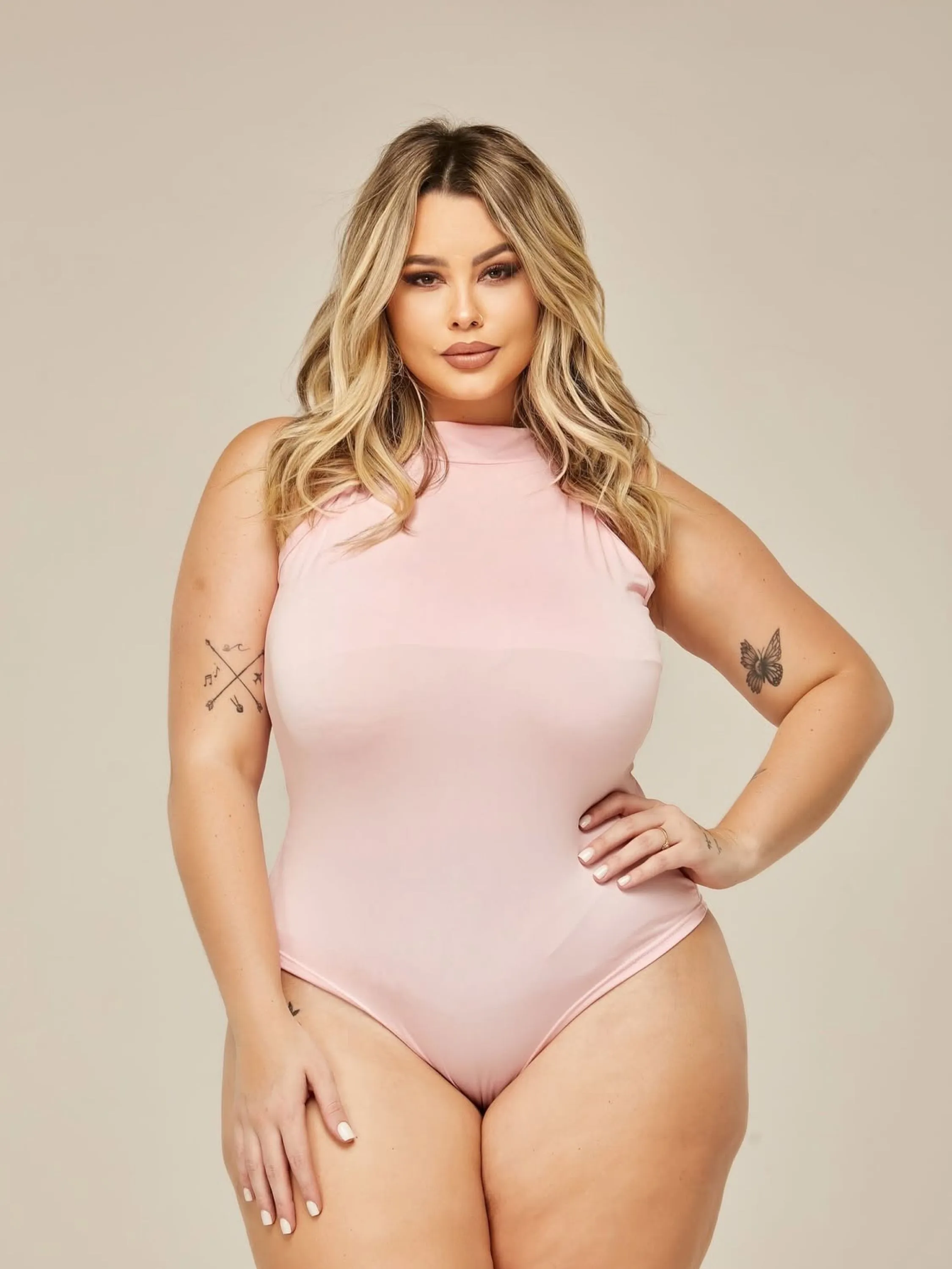 Body gola alta suplex Plus Size