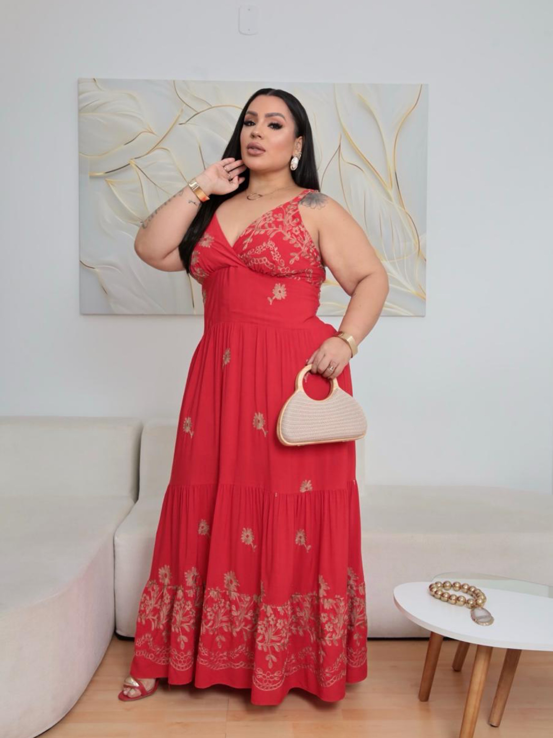 Vestido Jade bordado Plus Size