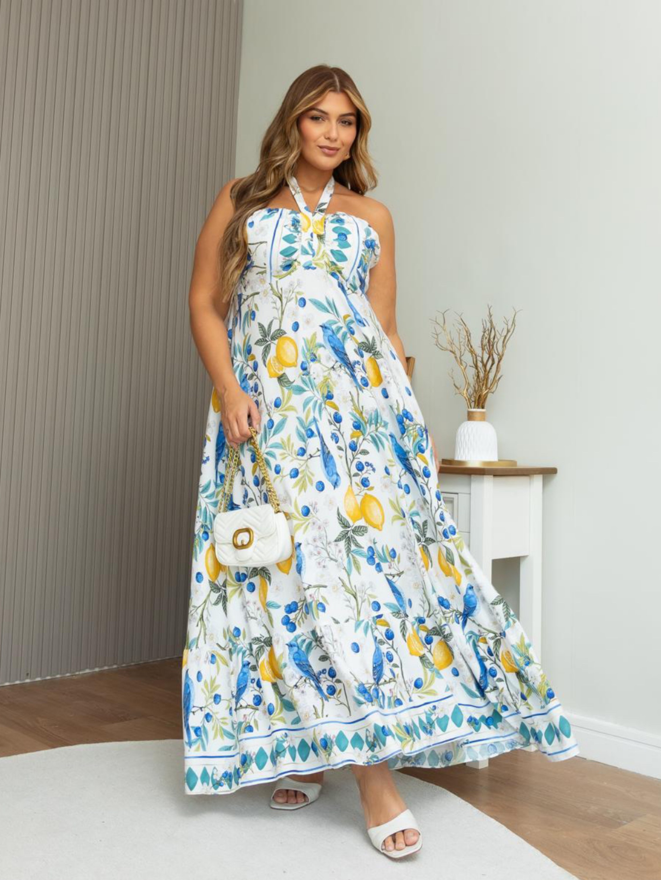 Vestido longo Aurora Plus Size