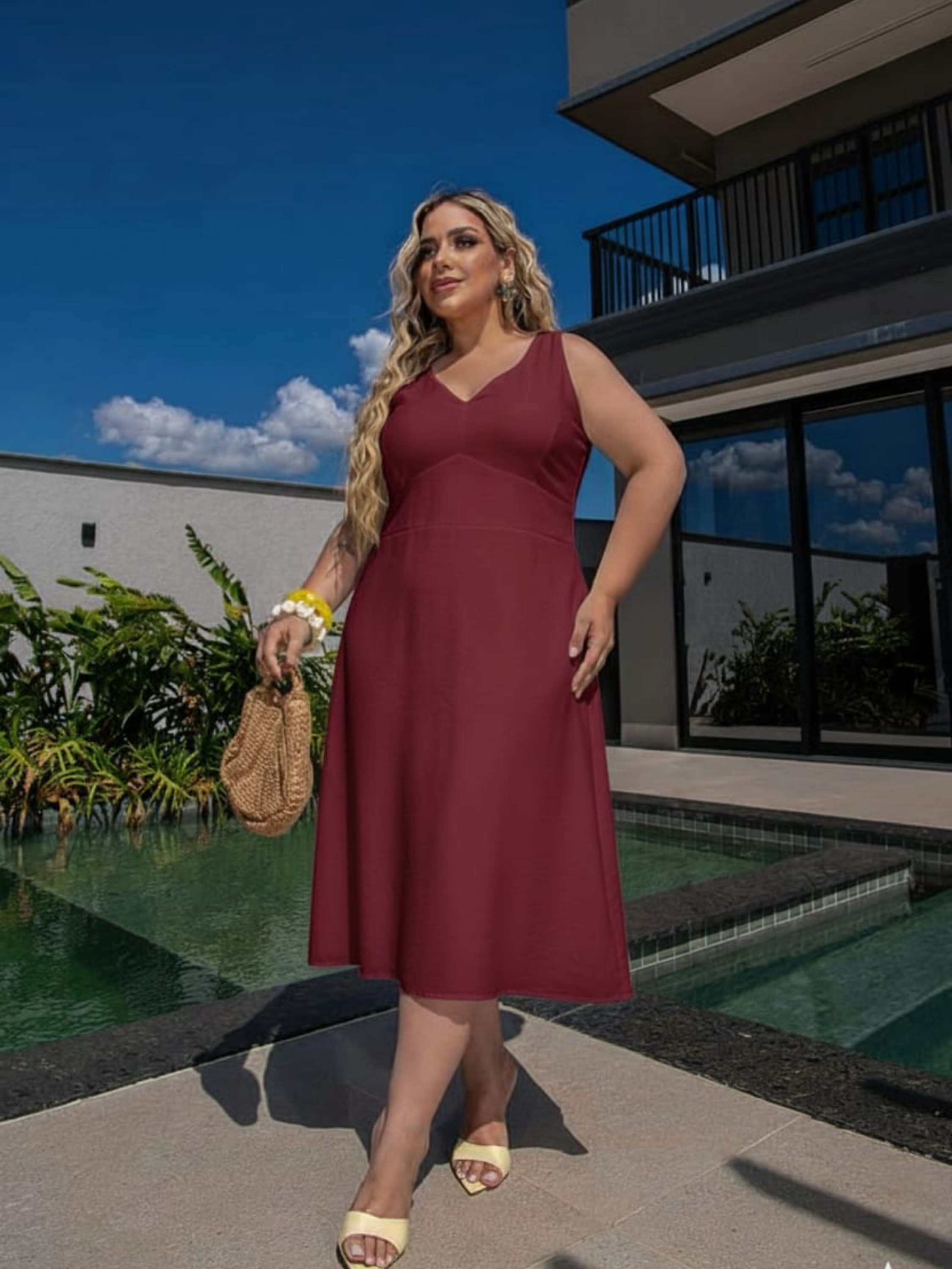 Vestido alcinha sensorial Plus Size