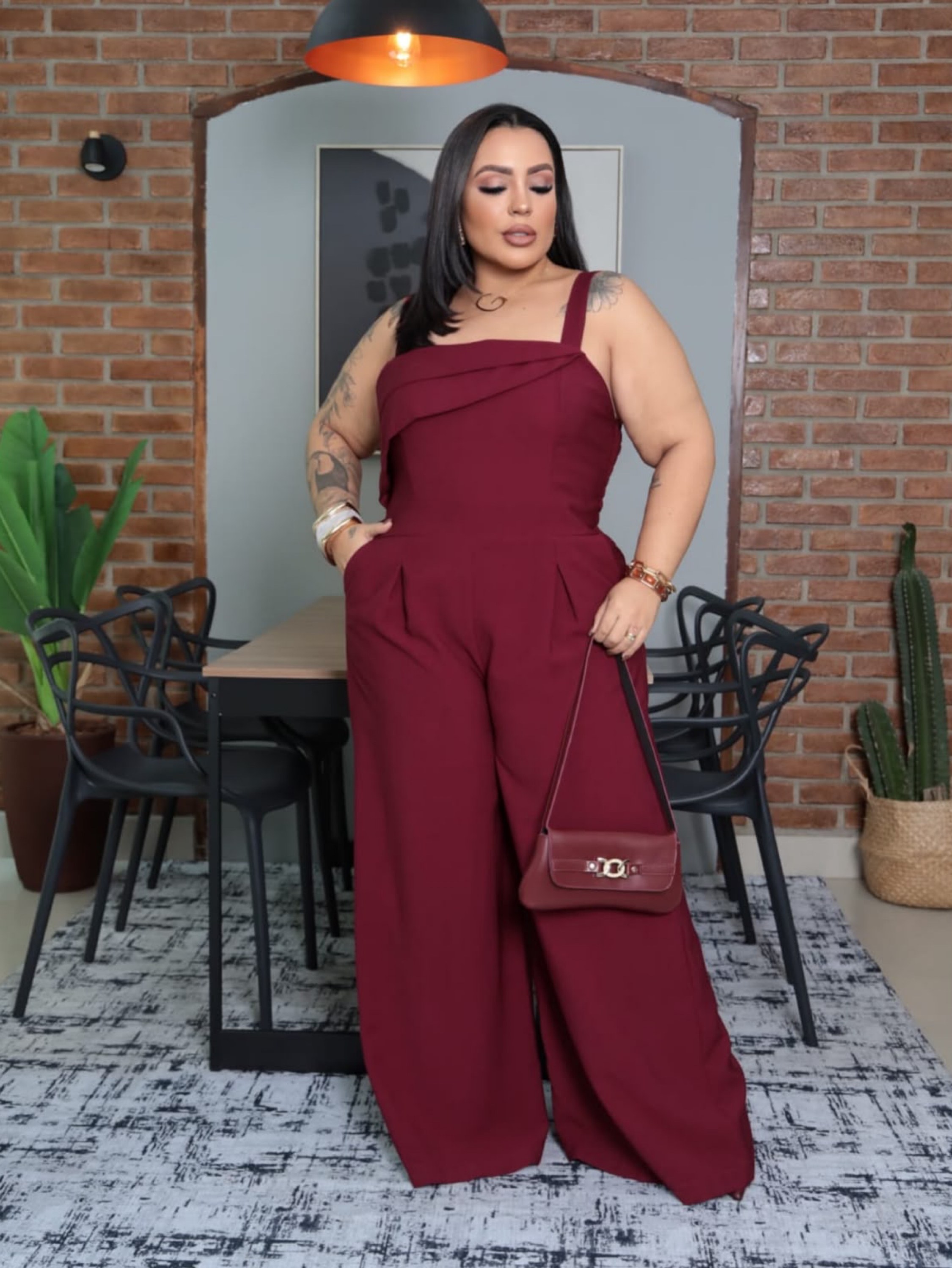 Macacão longo Naomi Plus Size