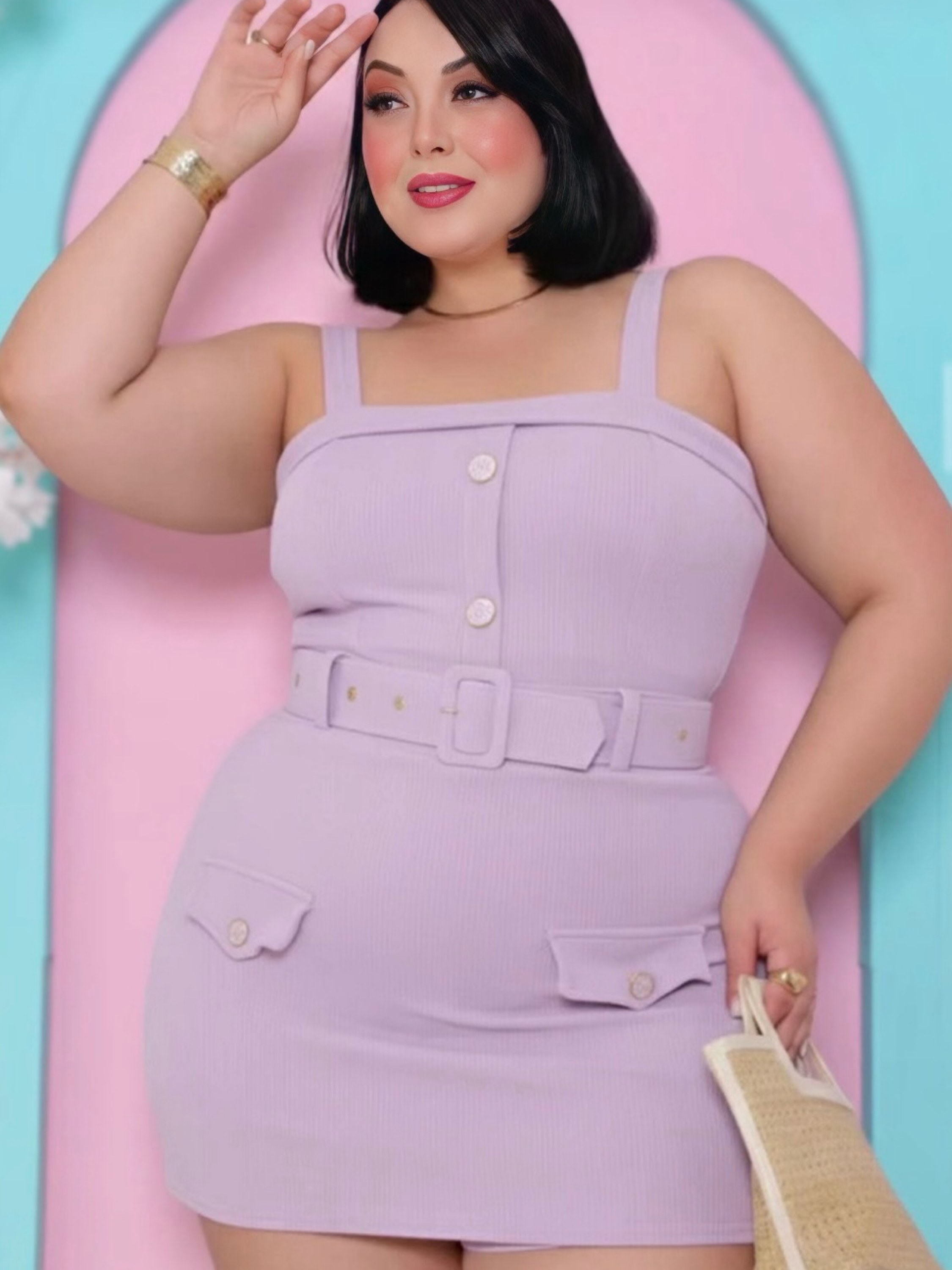 Conjunto botão Priscila Plus Size