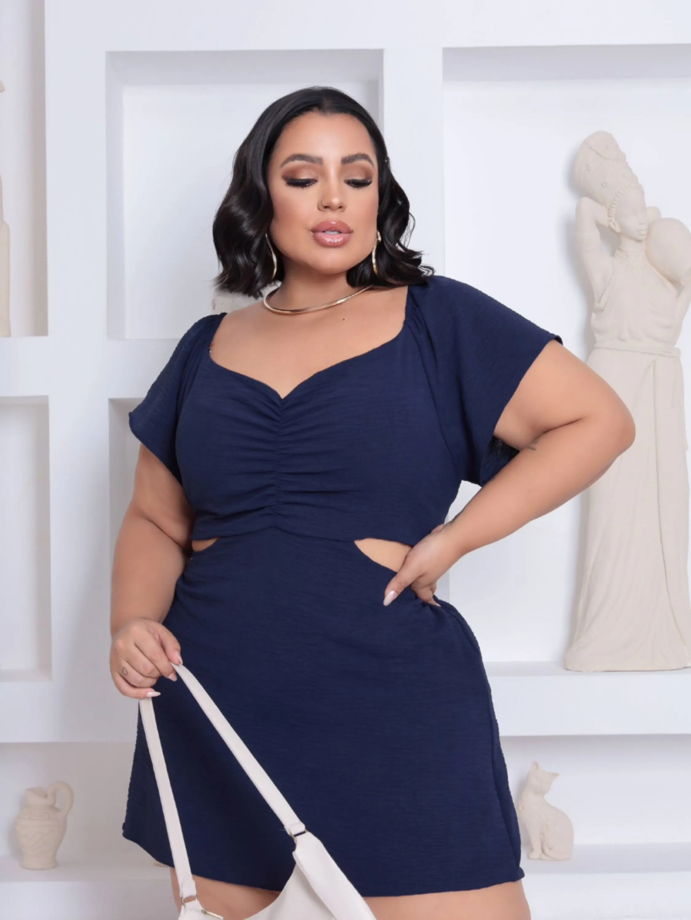 Vestido macaquinho Jessica Plus Size