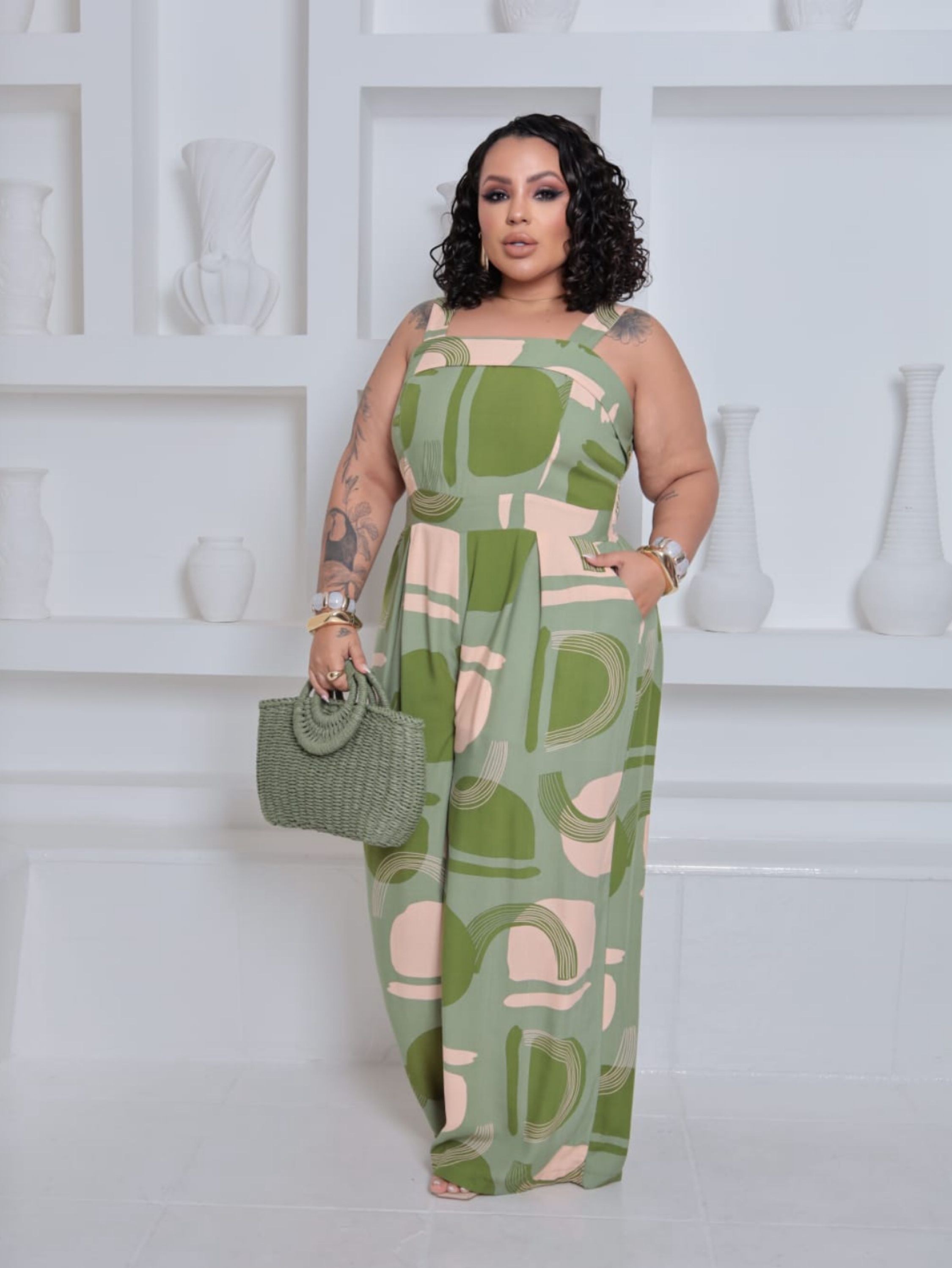 Macacão pantalona Penélope Plus Size